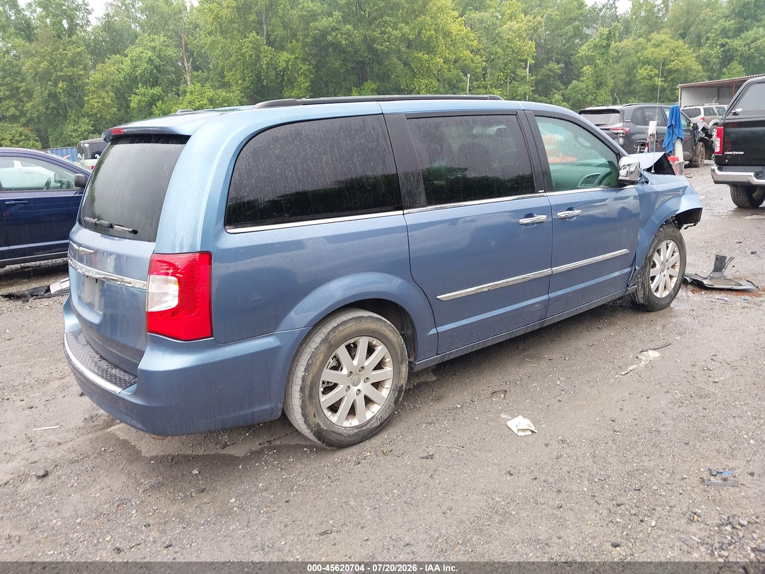 2012 Chrysler Town & Country Touring-l Blue vin: 2C4RC1CG7CR170931