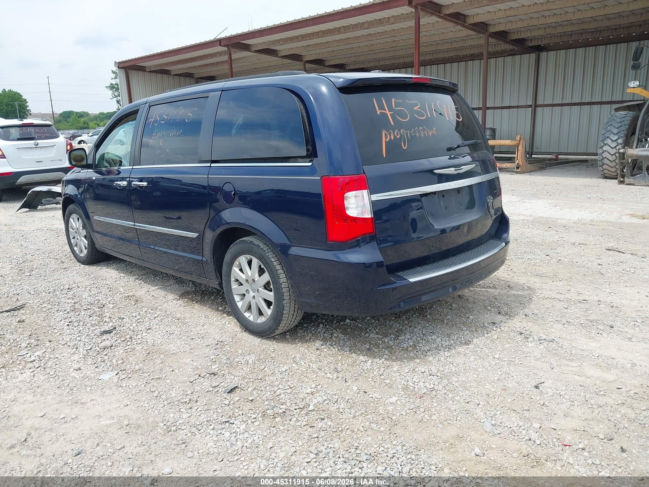 2012 Chrysler Town & Country Touring-l Blue vin: 2C4RC1CG7CR221098