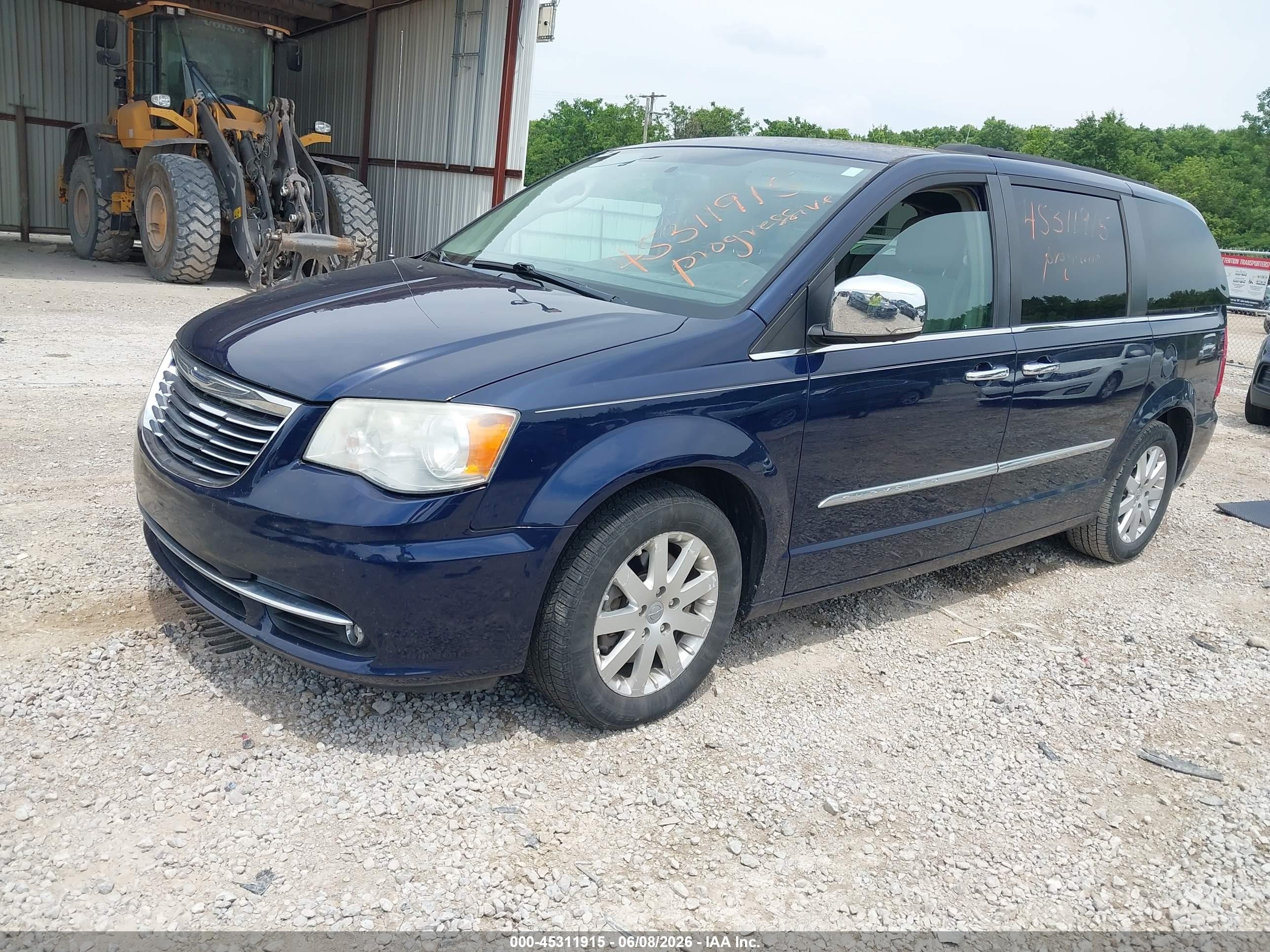 2012 Chrysler Town & Country Touring-l Blue vin: 2C4RC1CG7CR221098