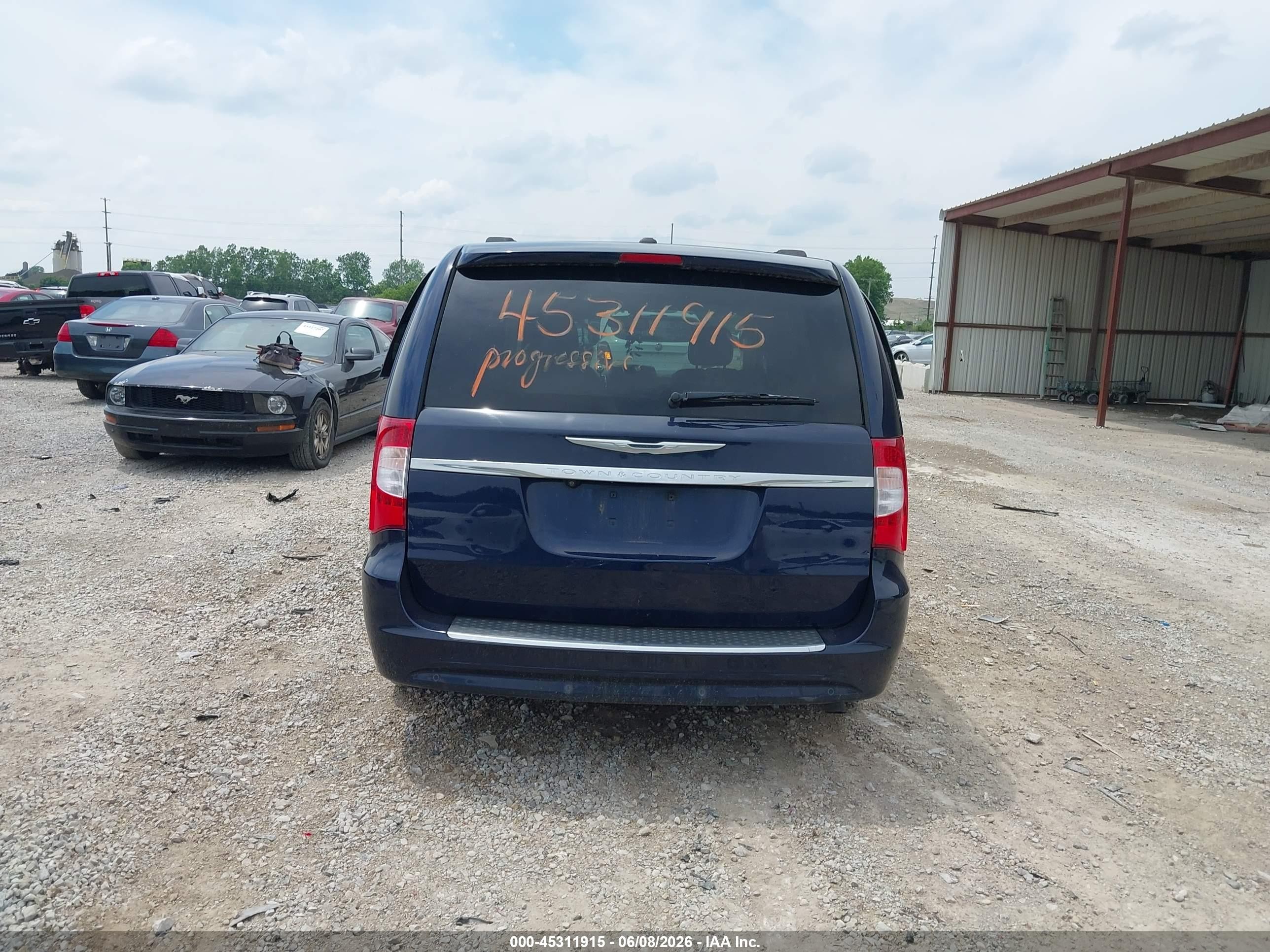 2012 Chrysler Town & Country Touring-l Blue vin: 2C4RC1CG7CR221098