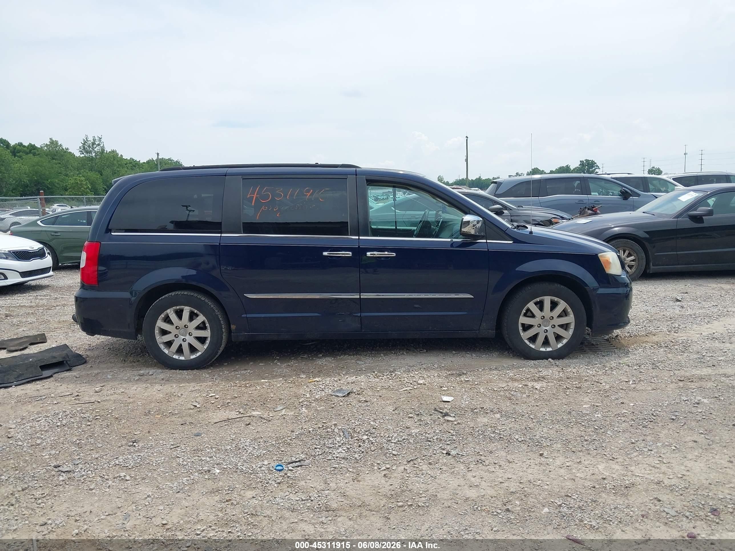 2012 Chrysler Town & Country Touring-l Blue vin: 2C4RC1CG7CR221098
