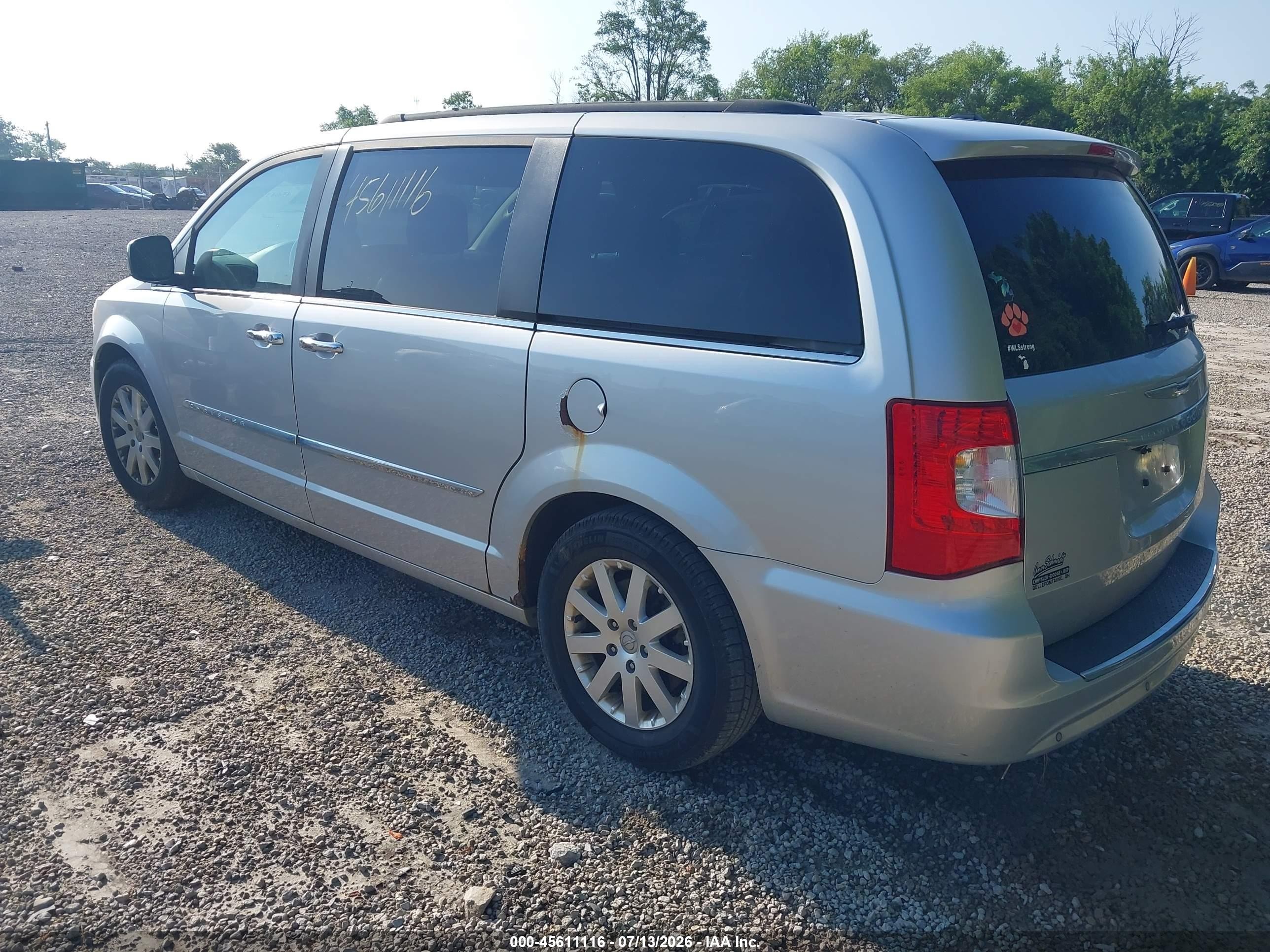 2012 Chrysler Town & Country Touring-l Silver vin: 2C4RC1CG7CR229492