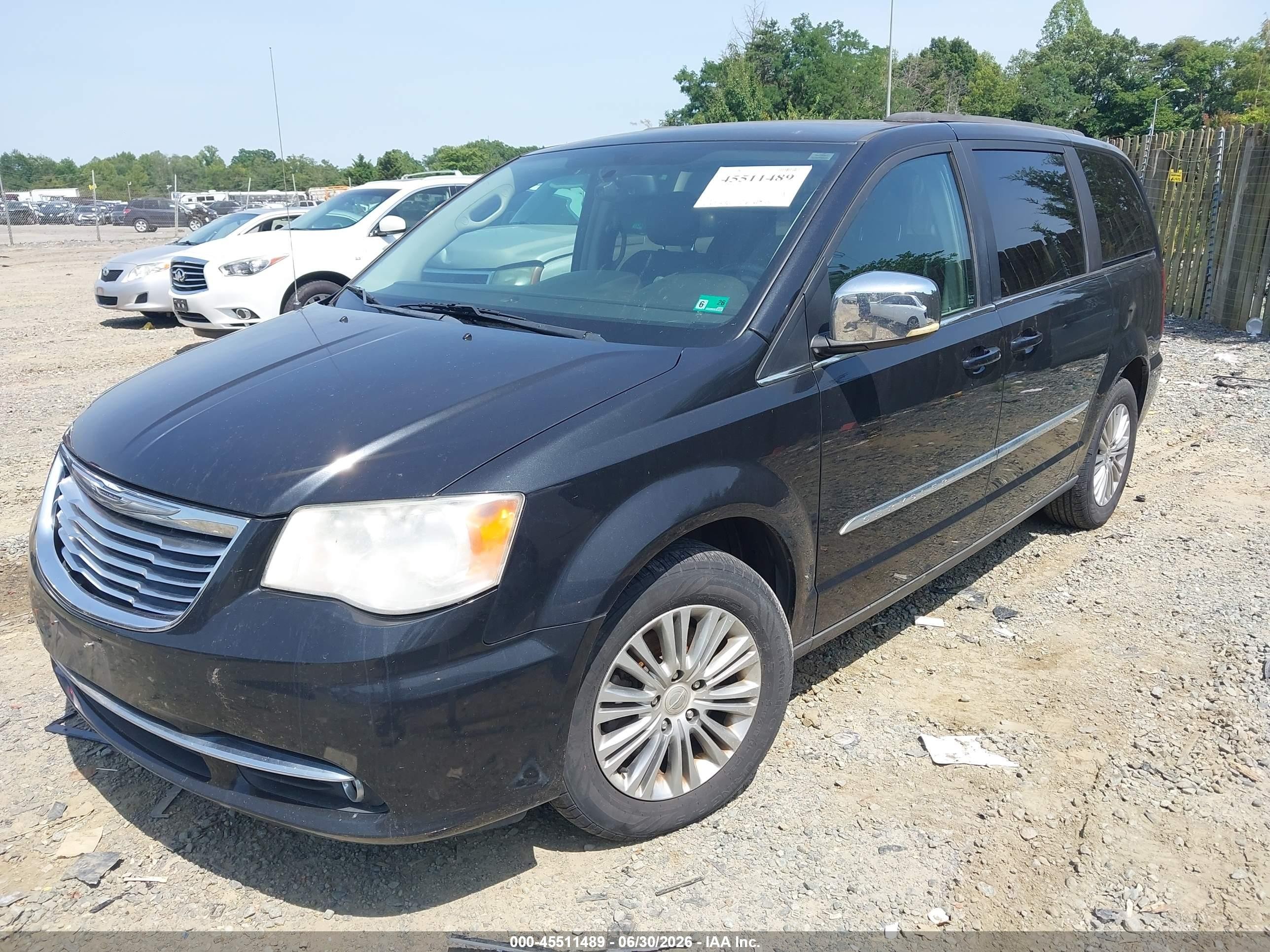 2013 Chrysler Town & Country Touring-l Black vin: 2C4RC1CG7DR664367
