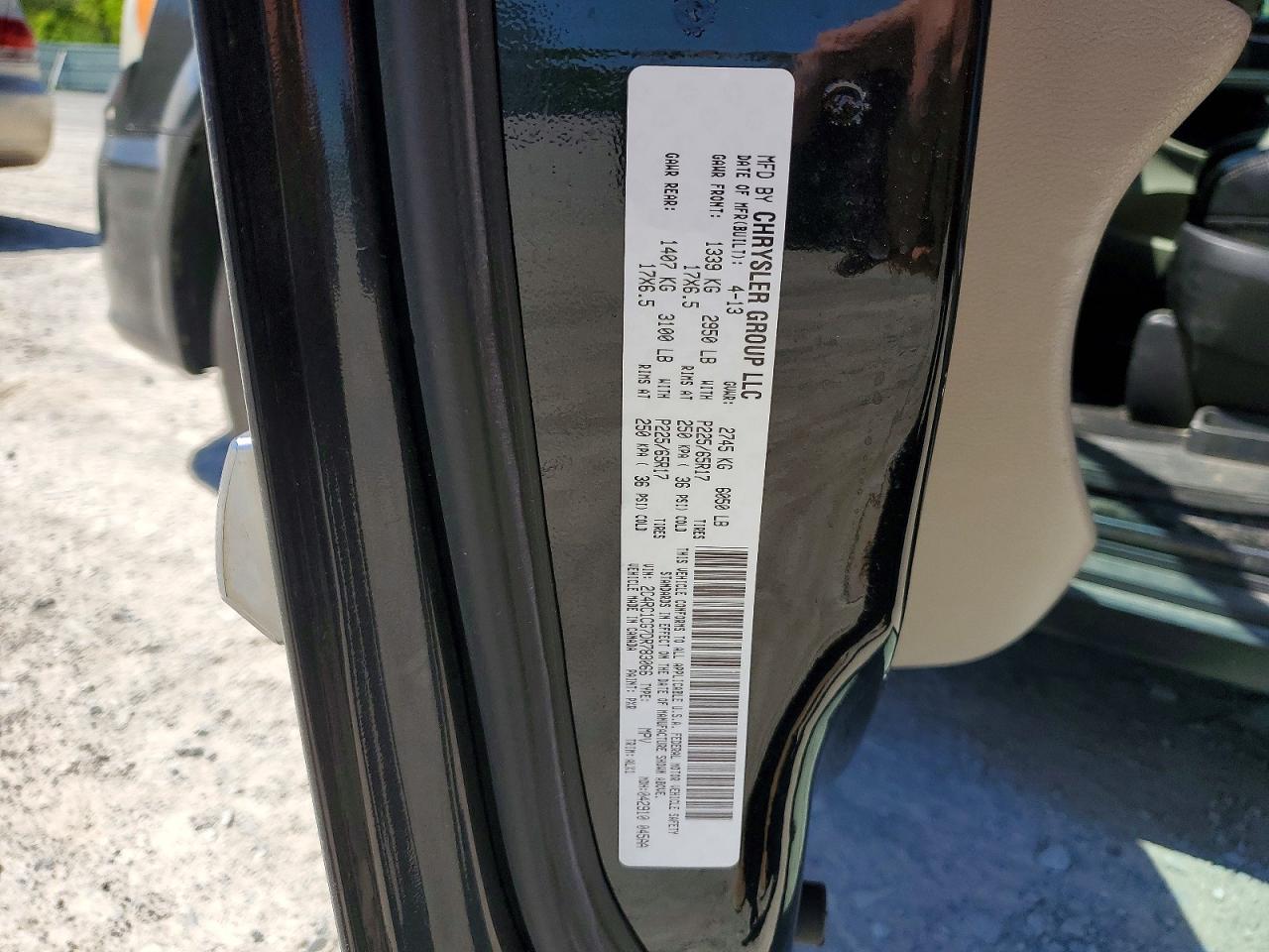 2013 Chrysler Town & Country Touring L Black vin: 2C4RC1CG7DR783066