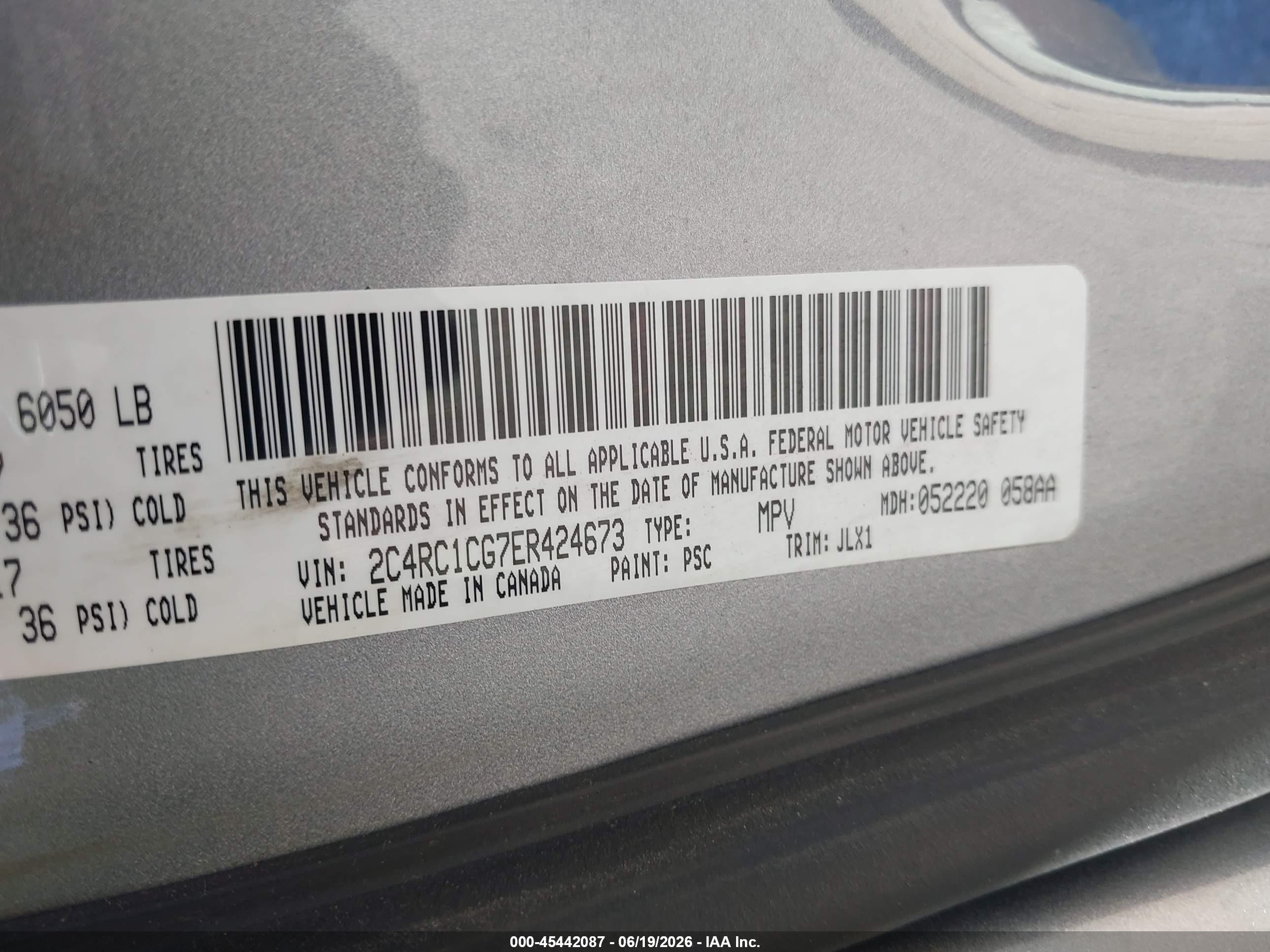 2014 Chrysler Town & Country Touring-l 30th Anniversary Silver vin: 2C4RC1CG7ER424673
