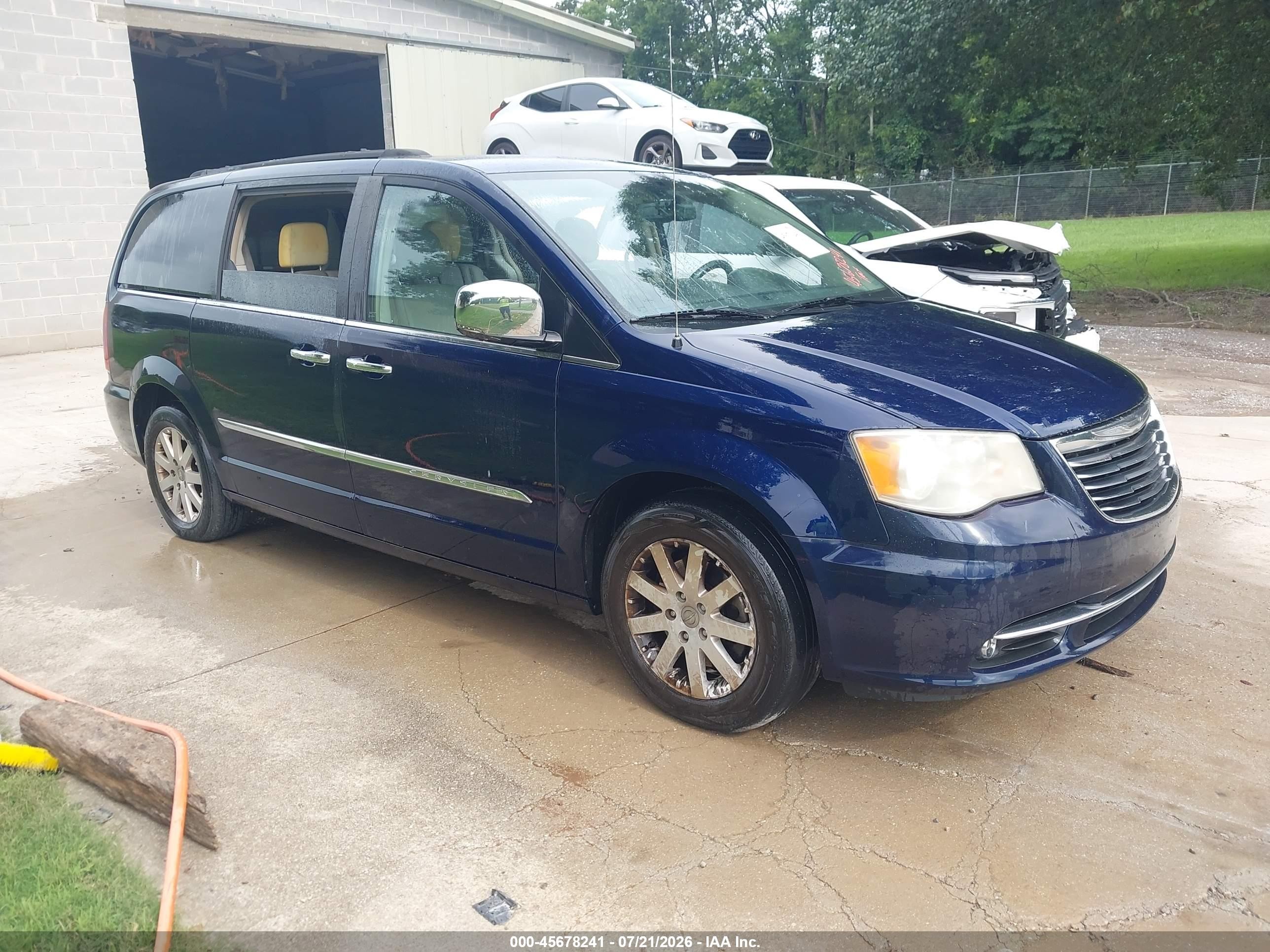 2012 Chrysler Town & Country Touring-l Синий vin: 2C4RC1CG8CR273758