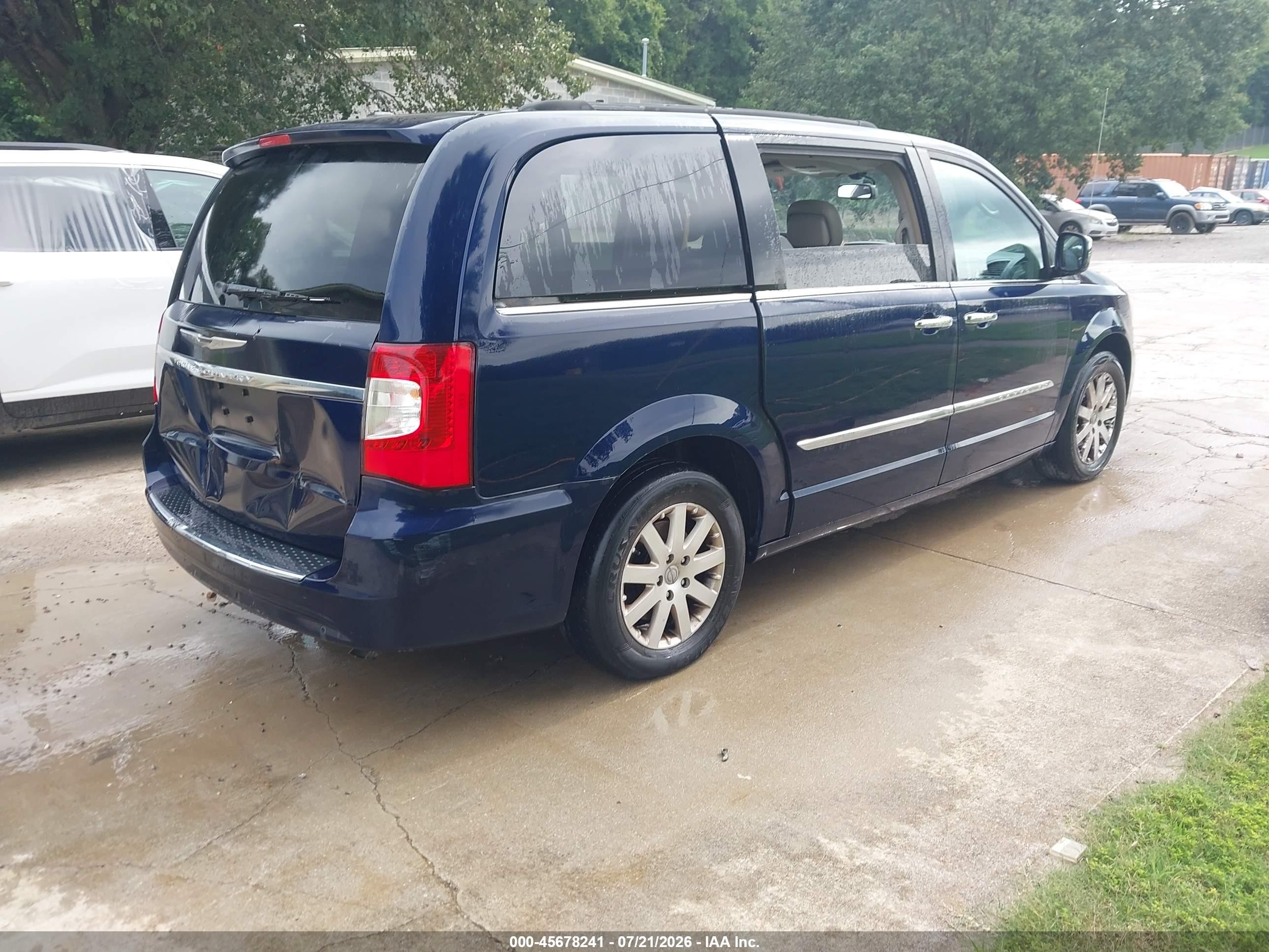 2012 Chrysler Town & Country Touring-l Blue vin: 2C4RC1CG8CR273758