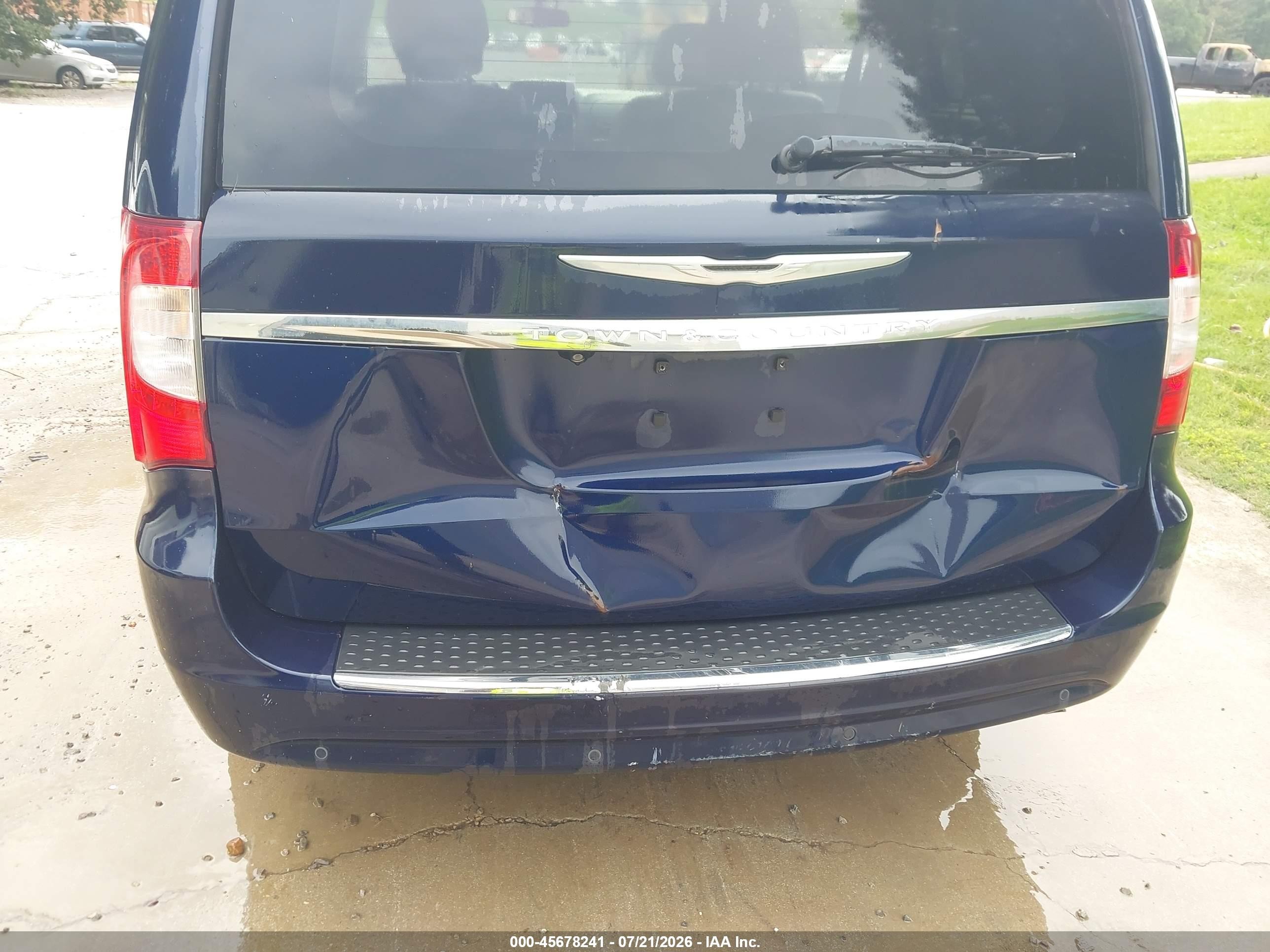 2012 Chrysler Town & Country Touring-l Blue vin: 2C4RC1CG8CR273758