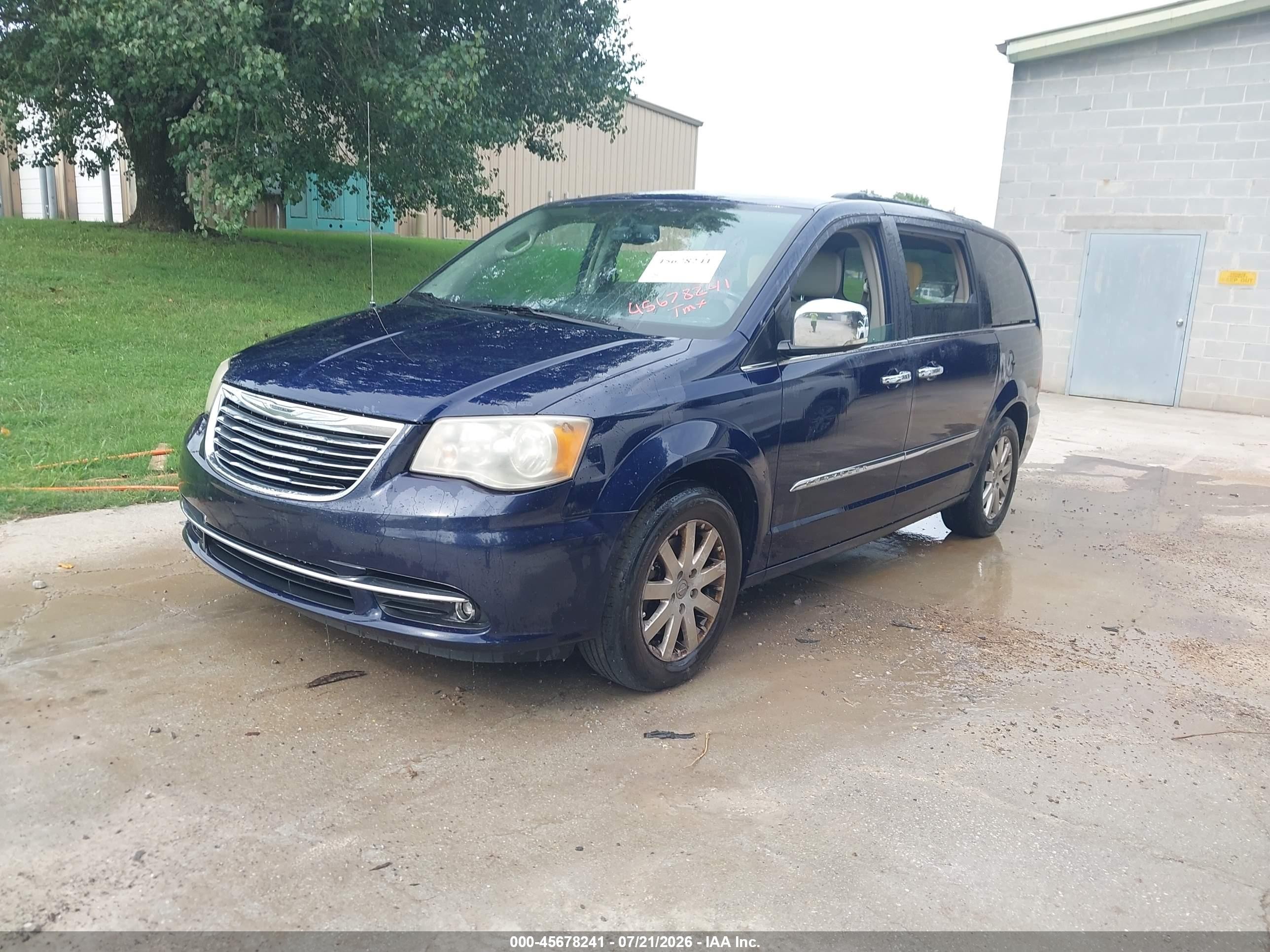 2012 Chrysler Town & Country Touring-l Blue vin: 2C4RC1CG8CR273758