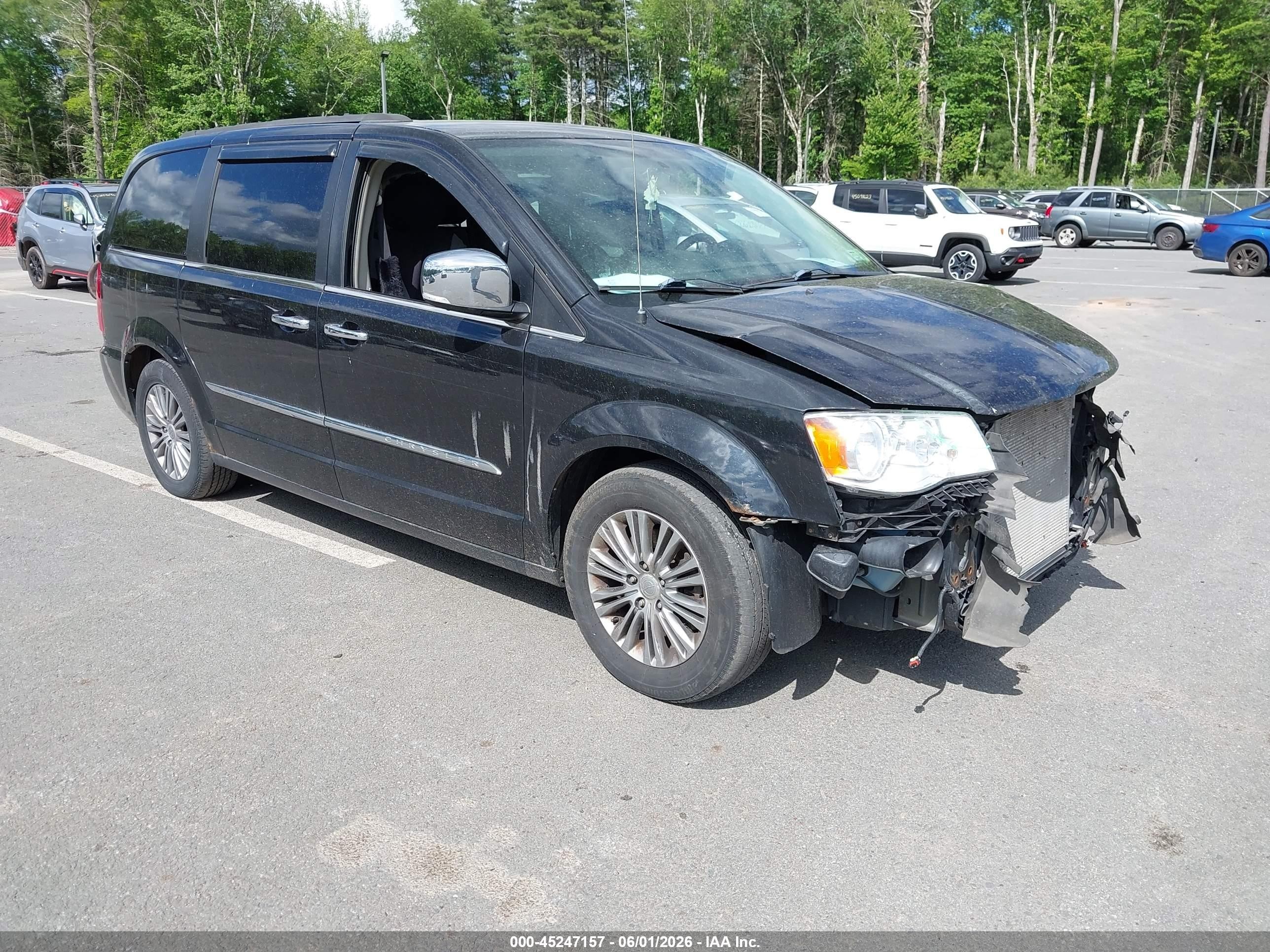 2013 Chrysler Town & Country Touring-l Black vin: 2C4RC1CG8DR801655