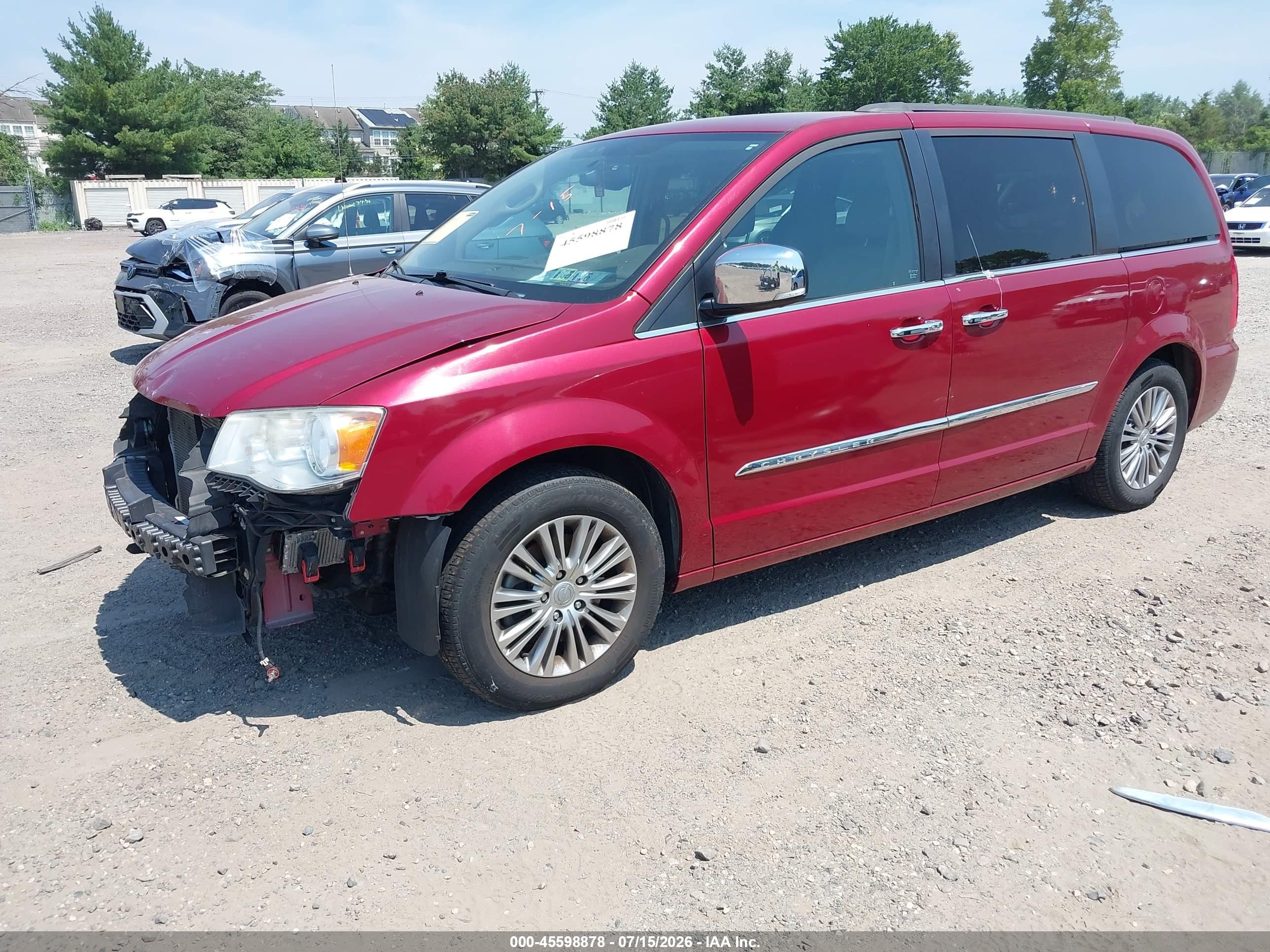 2014 Chrysler Town & Country Touring-l Beige vin: 2C4RC1CG8ER108554