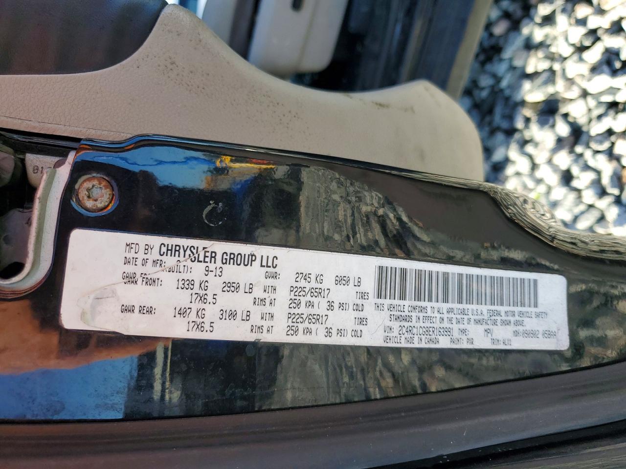 2014 Chrysler Town & Country Touring L Черный vin: 2C4RC1CG8ER163991