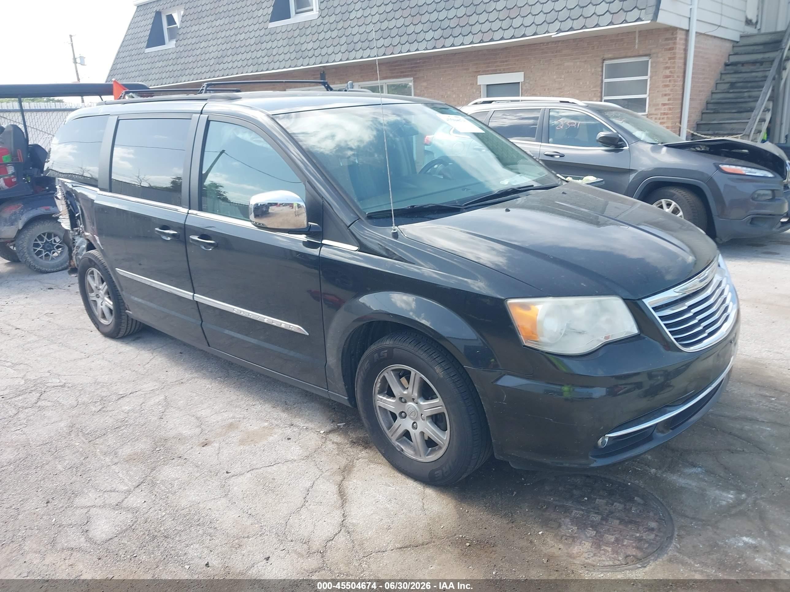 2012 Chrysler Town & Country Touring-l Black vin: 2C4RC1CG9CR144105