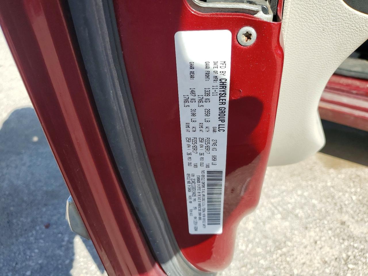 2012 Chrysler Town & Country Touring L Maroon vin: 2C4RC1CG9CR194695