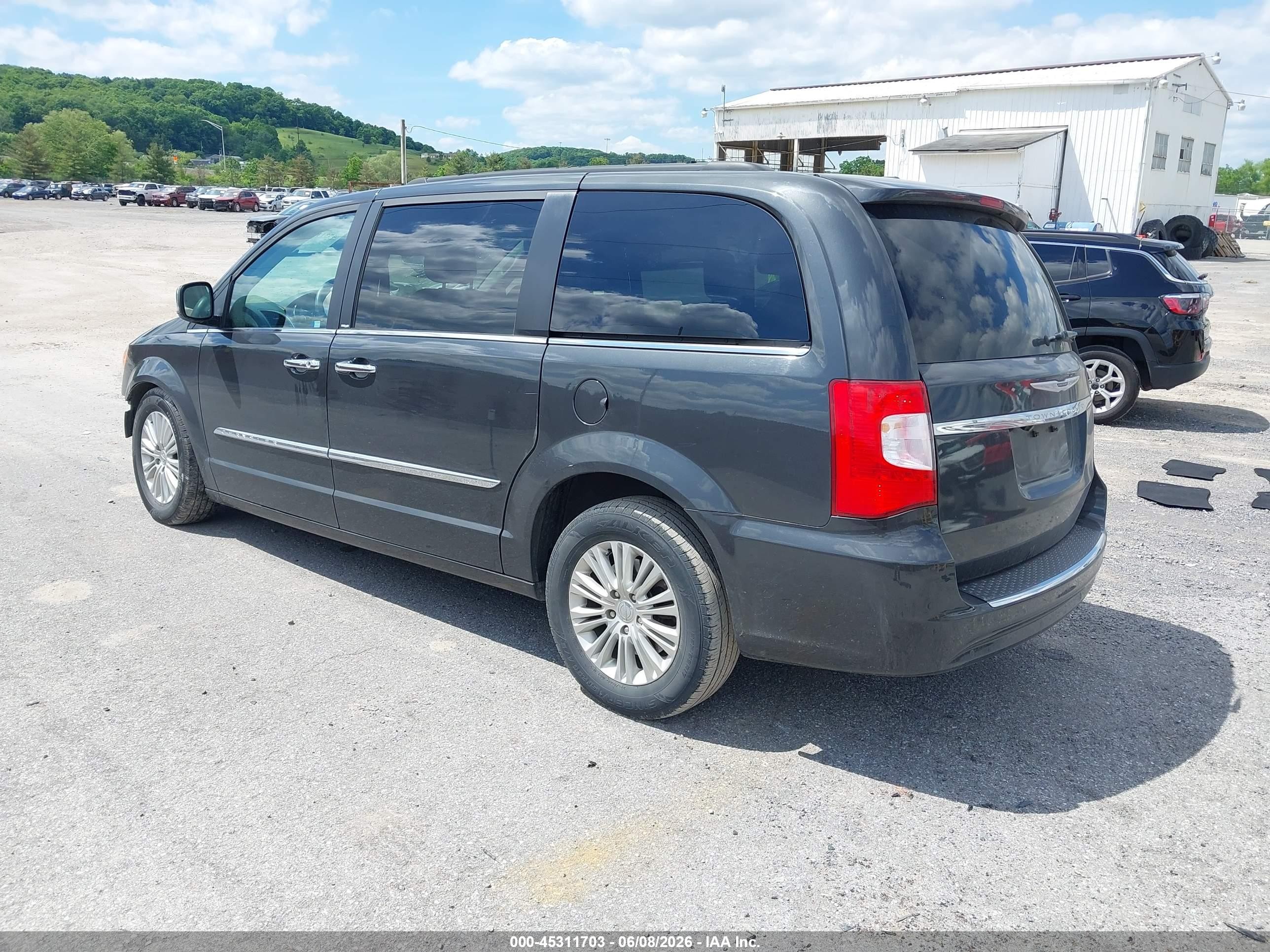 2012 Chrysler Town & Country Touring-l Black vin: 2C4RC1CG9CR260002