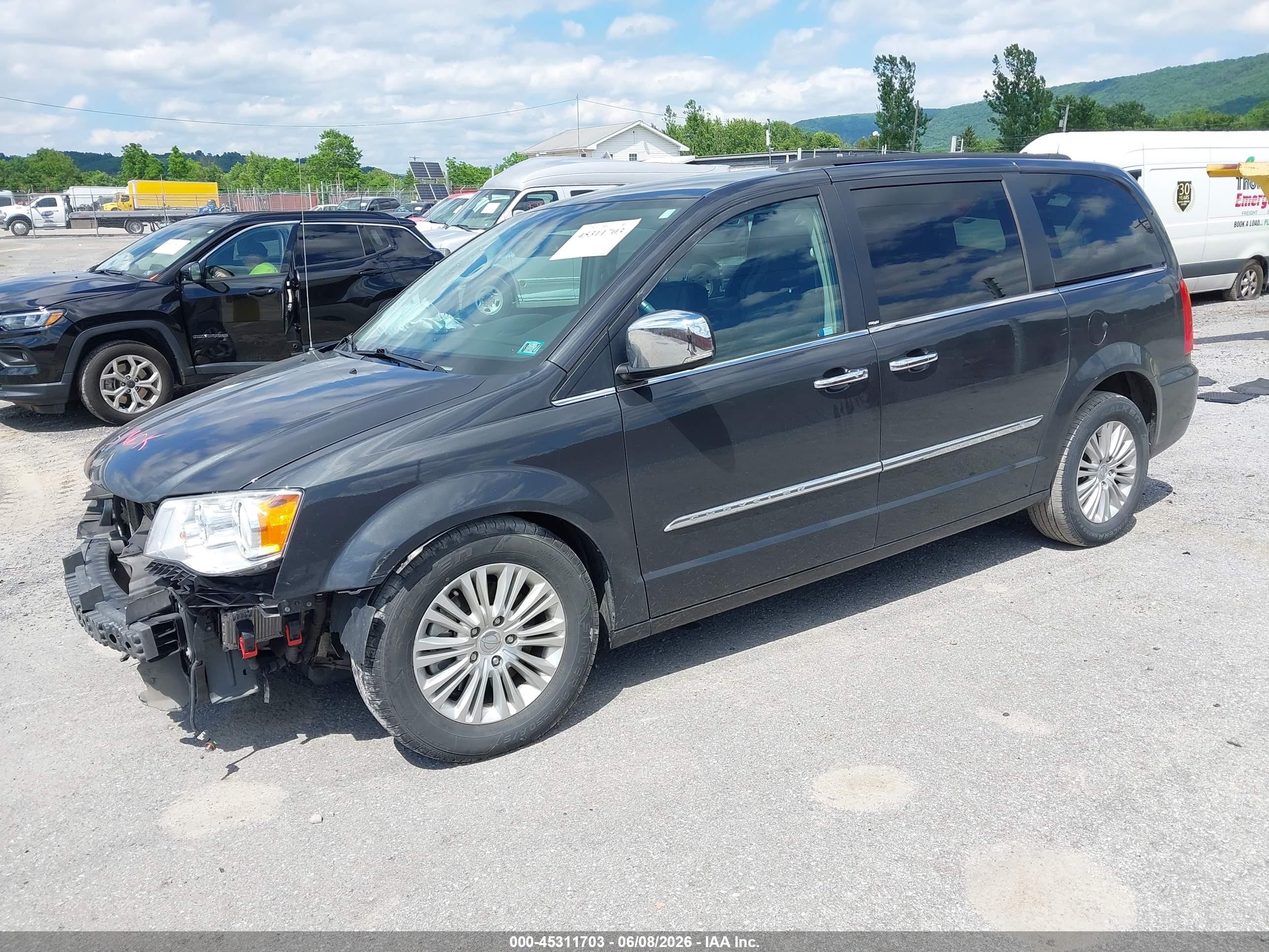 2012 Chrysler Town & Country Touring-l Black vin: 2C4RC1CG9CR260002