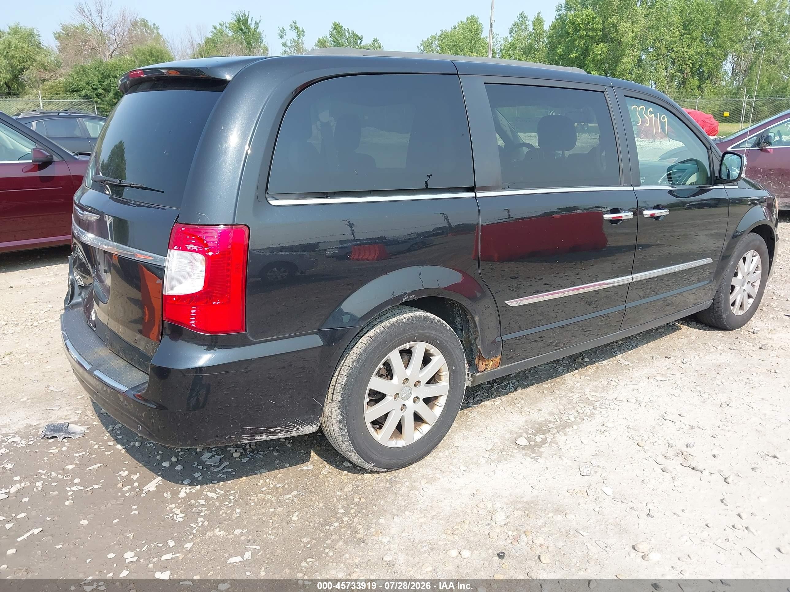2012 Chrysler Town & Country Touring-l Black vin: 2C4RC1CG9CR413705