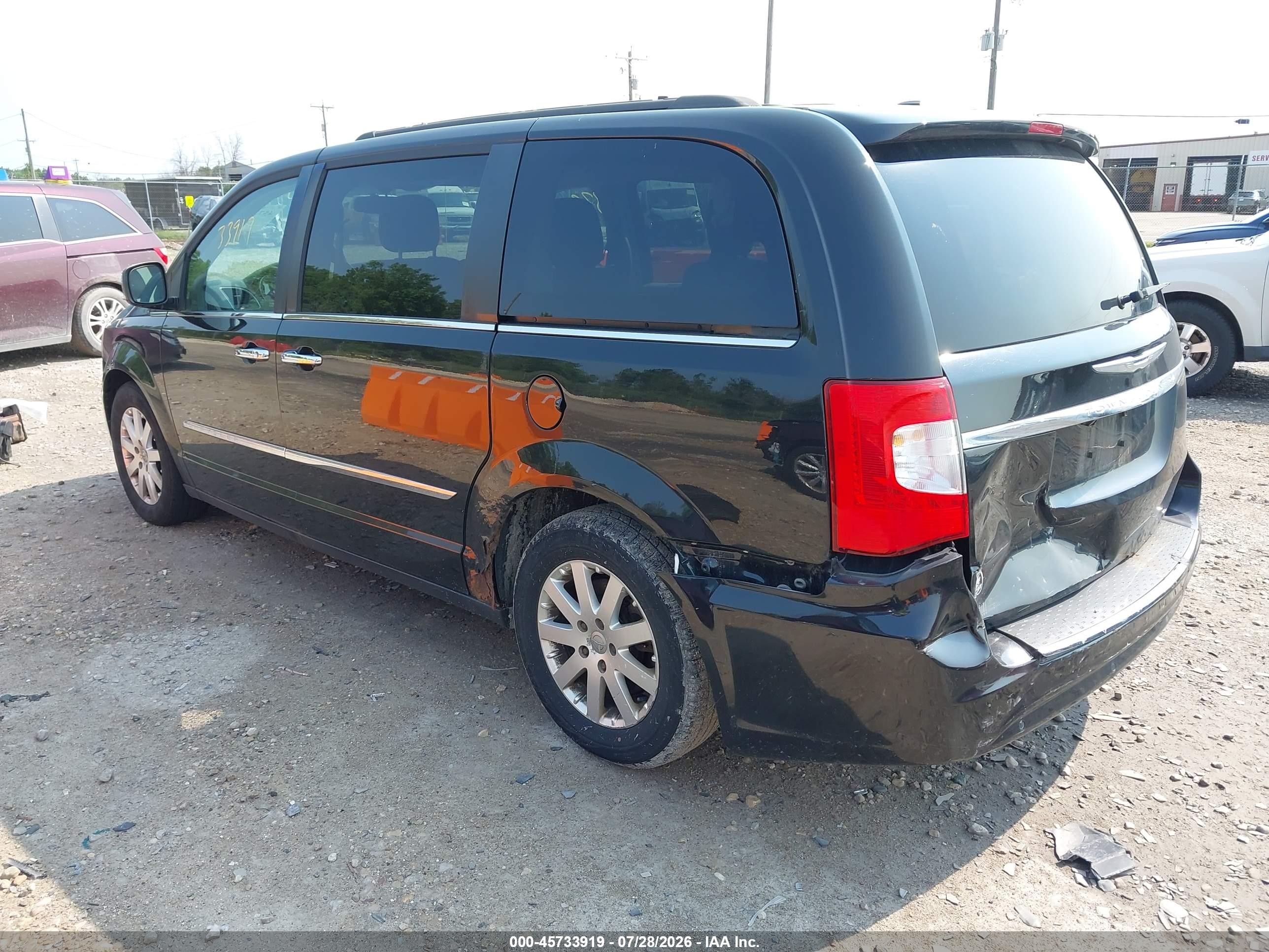 2012 Chrysler Town & Country Touring-l Black vin: 2C4RC1CG9CR413705