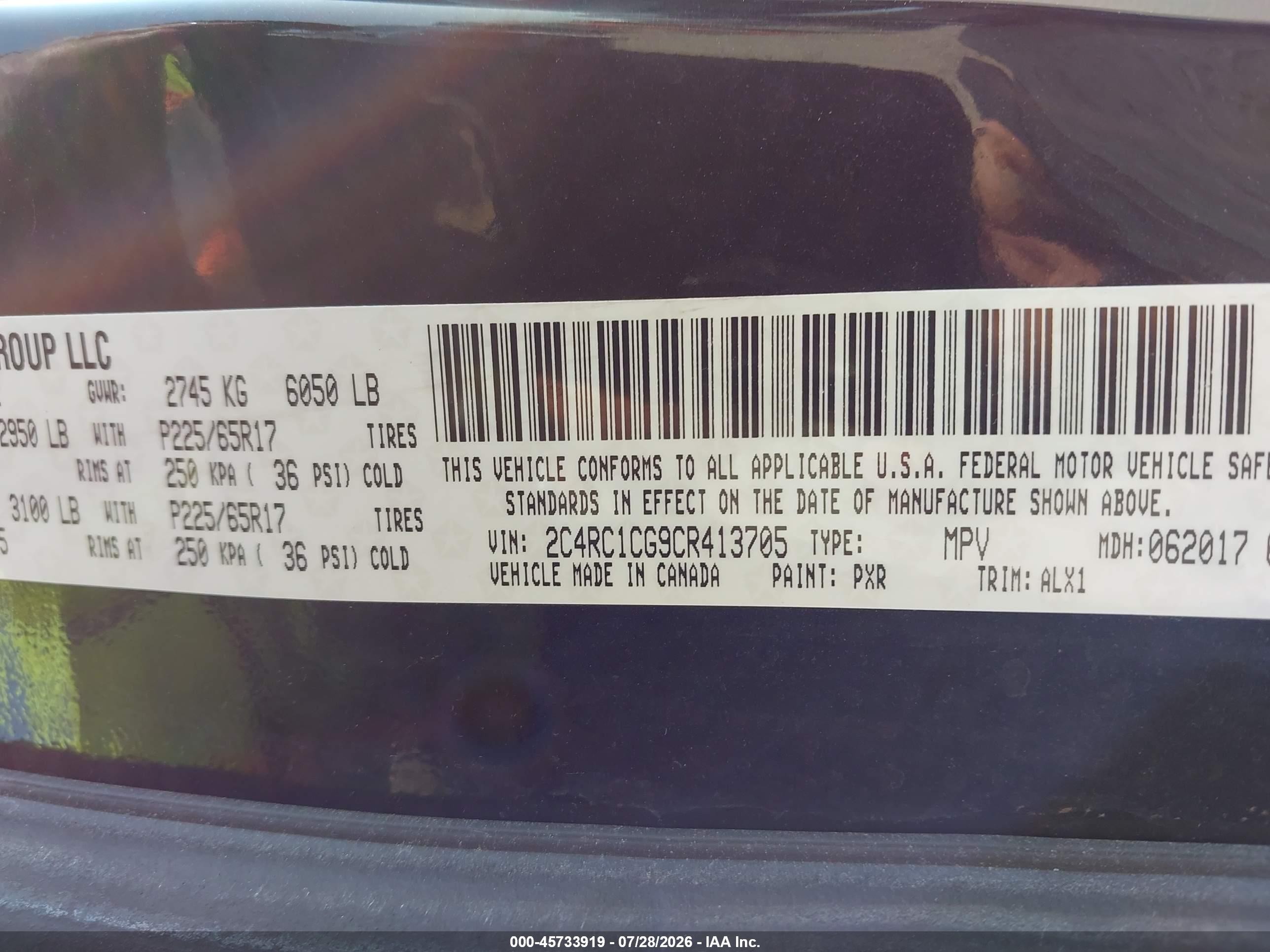 2012 Chrysler Town & Country Touring-l Black vin: 2C4RC1CG9CR413705