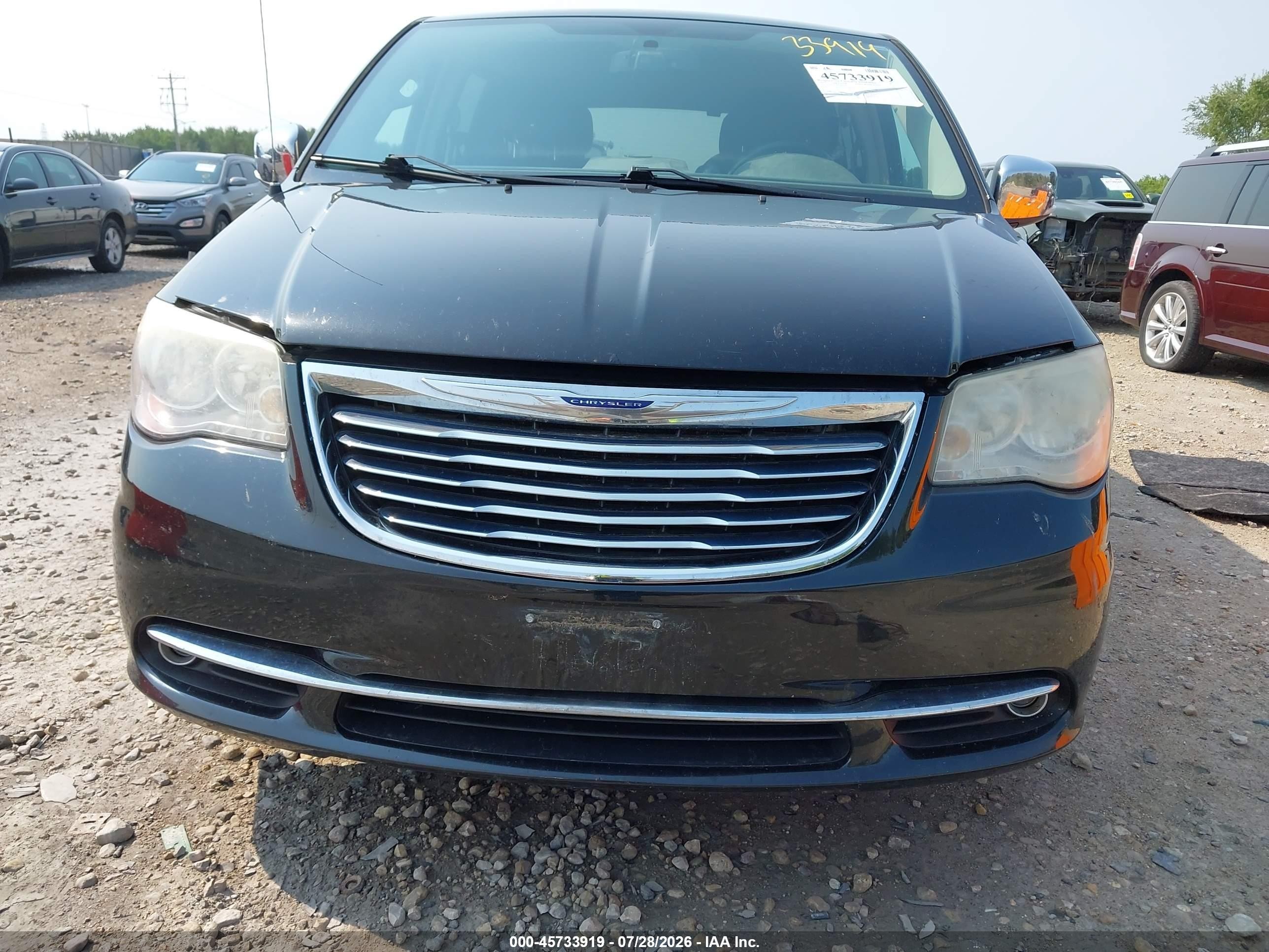 2012 Chrysler Town & Country Touring-l Black vin: 2C4RC1CG9CR413705