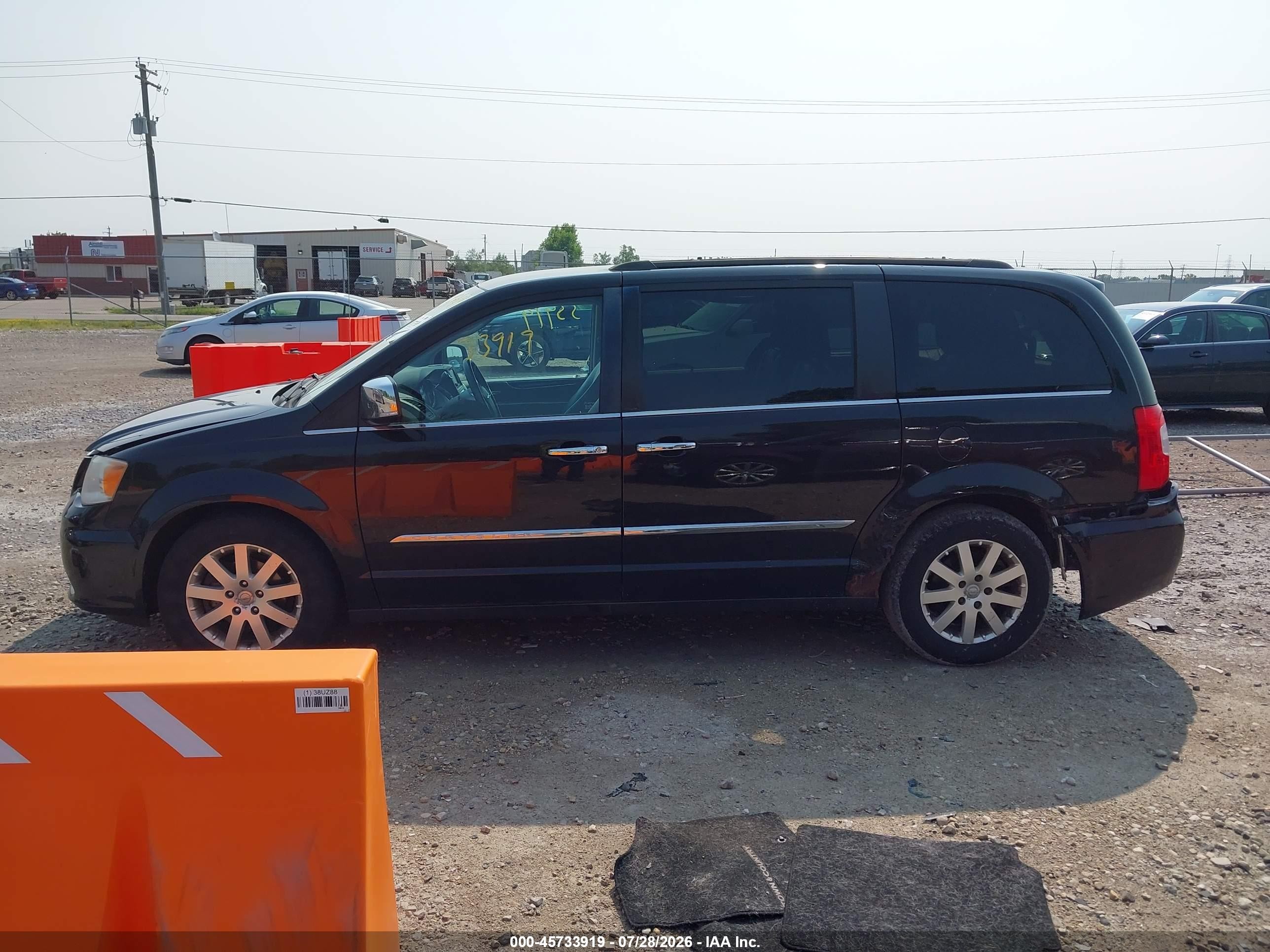 2012 Chrysler Town & Country Touring-l Black vin: 2C4RC1CG9CR413705