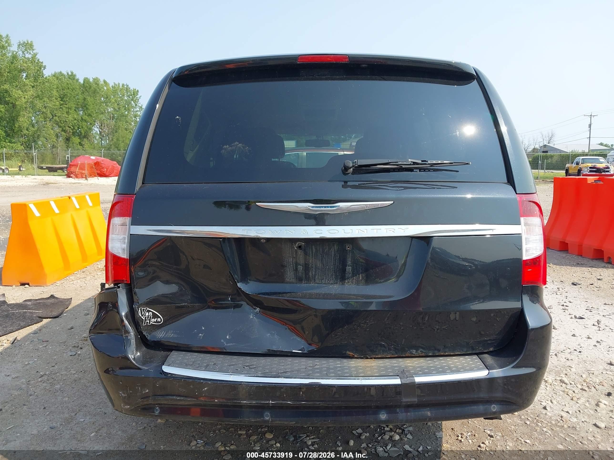 2012 Chrysler Town & Country Touring-l Black vin: 2C4RC1CG9CR413705