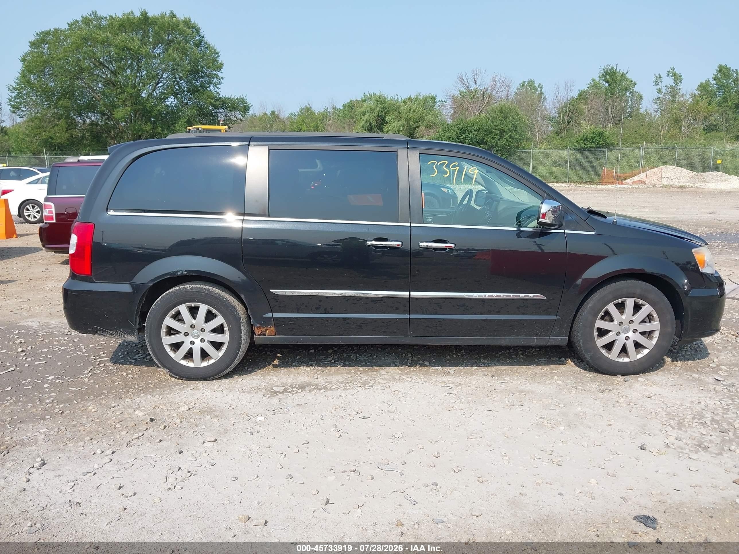 2012 Chrysler Town & Country Touring-l Black vin: 2C4RC1CG9CR413705