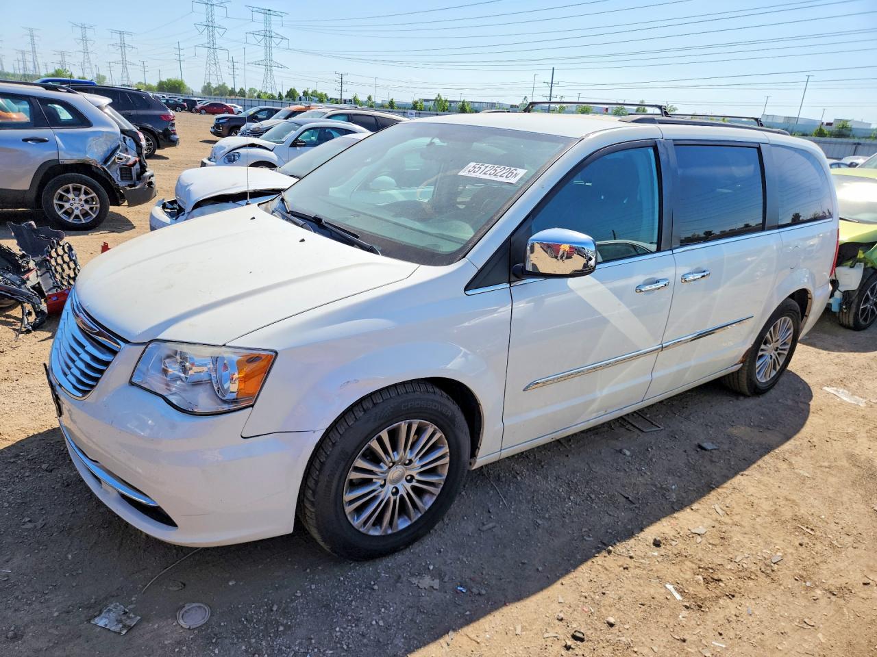2013 Chrysler Town & Country Touring L White vin: 2C4RC1CG9DR510193