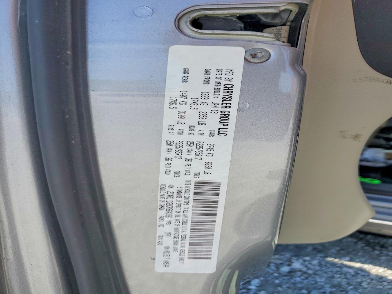 2013 Chrysler Town & Country Touring L Silver vin: 2C4RC1CG9DR664306