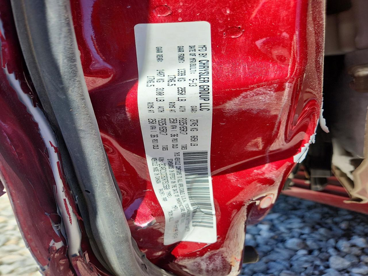 2013 Chrysler Town & Country Touring L Red vin: 2C4RC1CG9DR751560