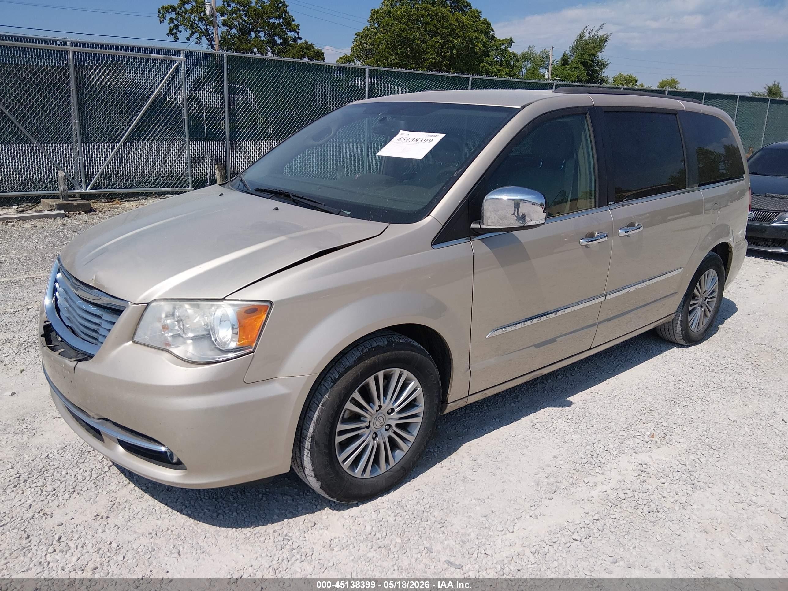 2013 Chrysler Town & Country Touring-l Beige vin: 2C4RC1CG9DR777155