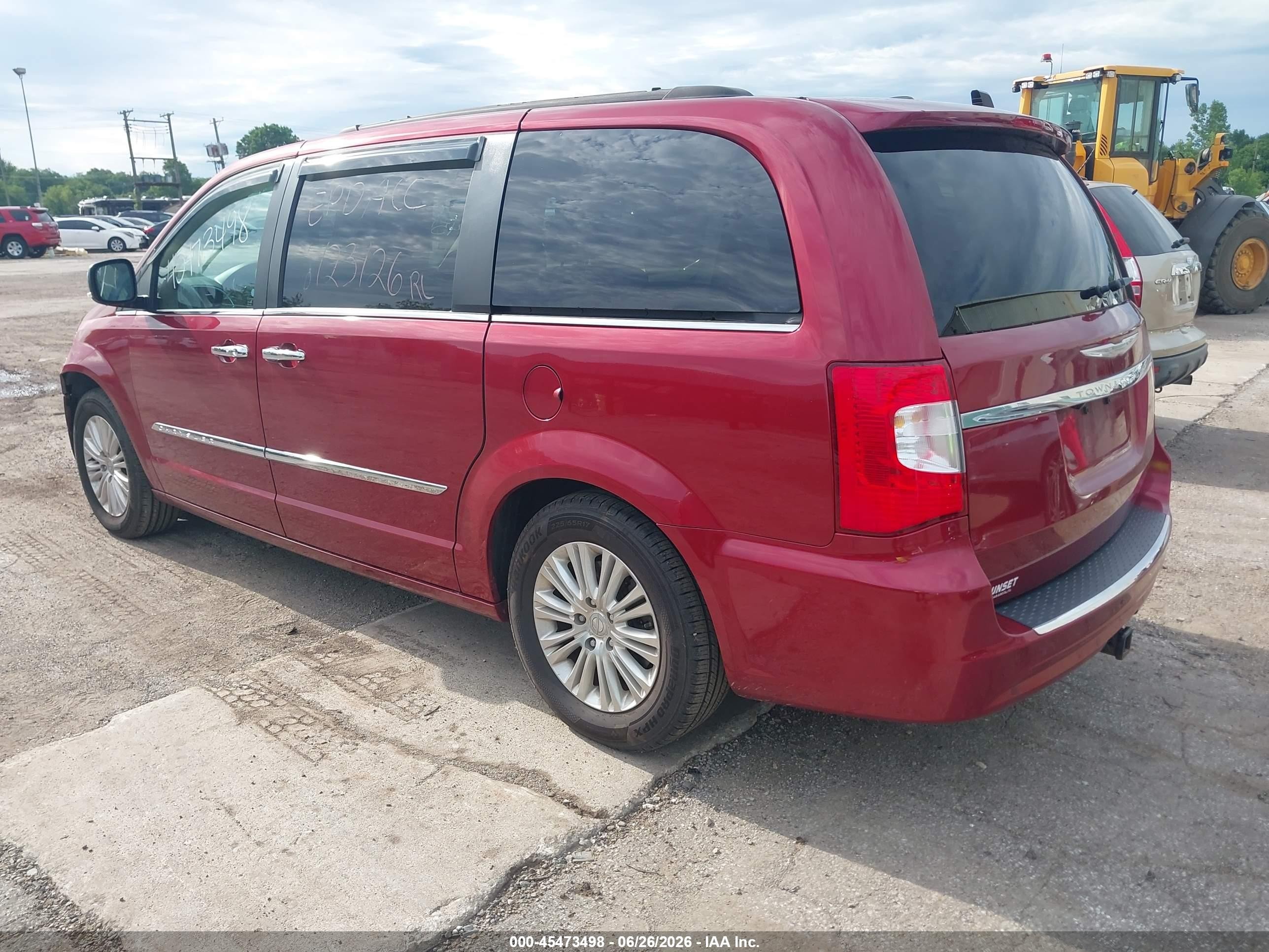 2014 Chrysler Town & Country Touring-l Красный vin: 2C4RC1CG9ER285775