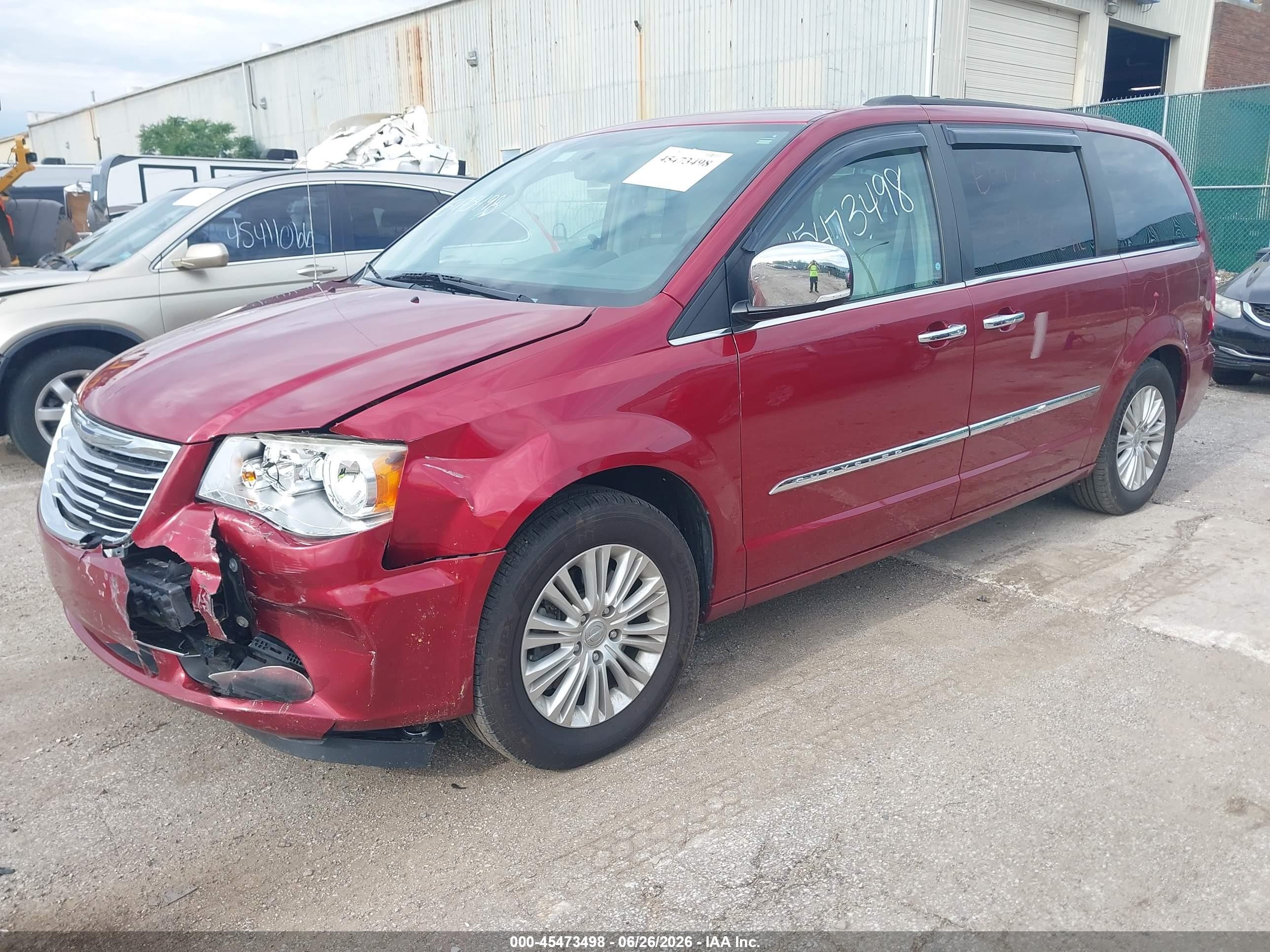 2014 Chrysler Town & Country Touring-l Красный vin: 2C4RC1CG9ER285775