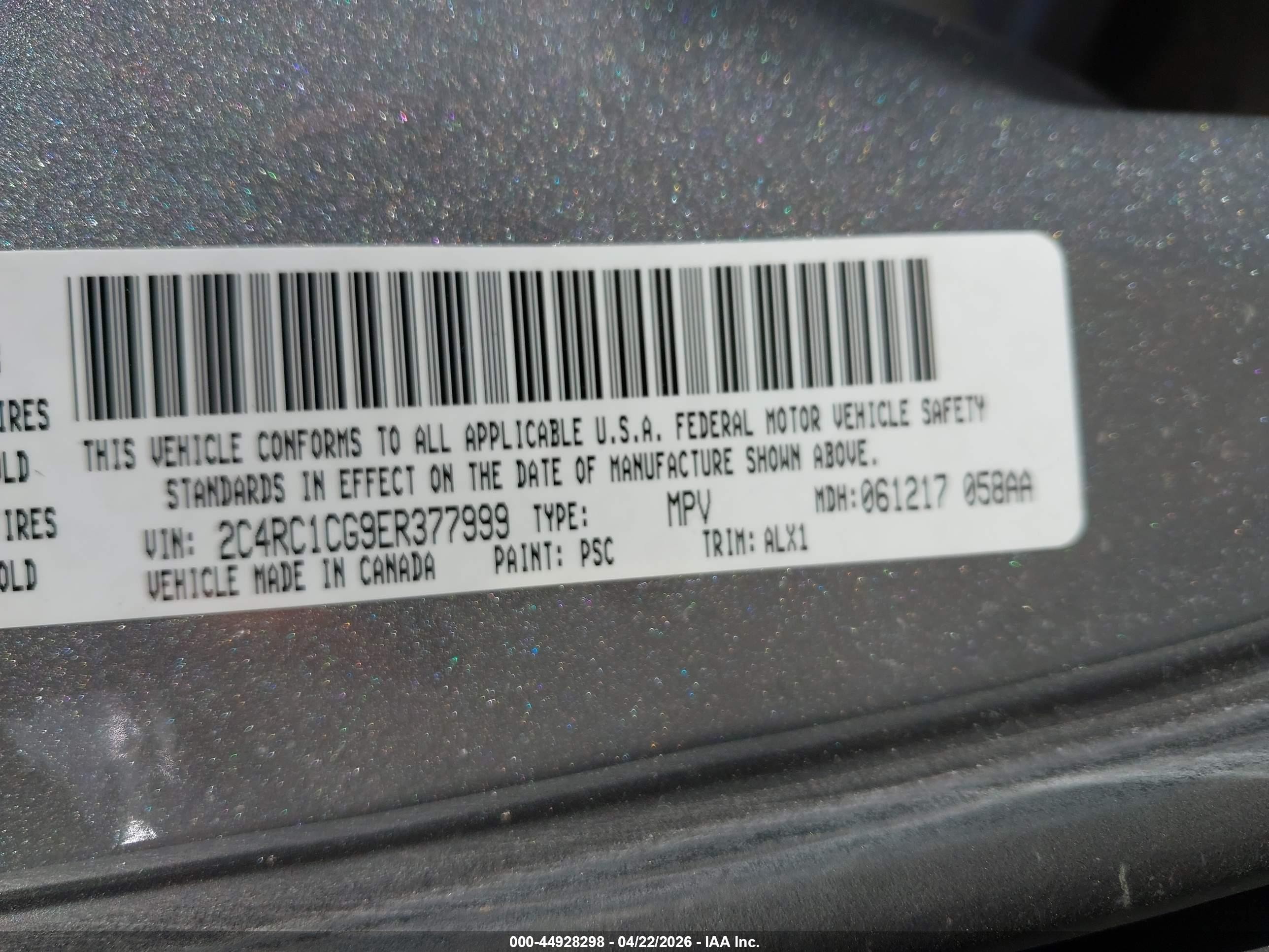 2014 Chrysler Town & Country Touring-l Silver vin: 2C4RC1CG9ER377999