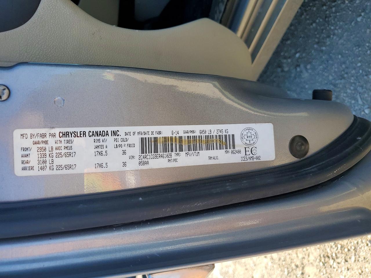 2014 Chrysler Town & Country Touring L Серебряный vin: 2C4RC1CG9ER461028