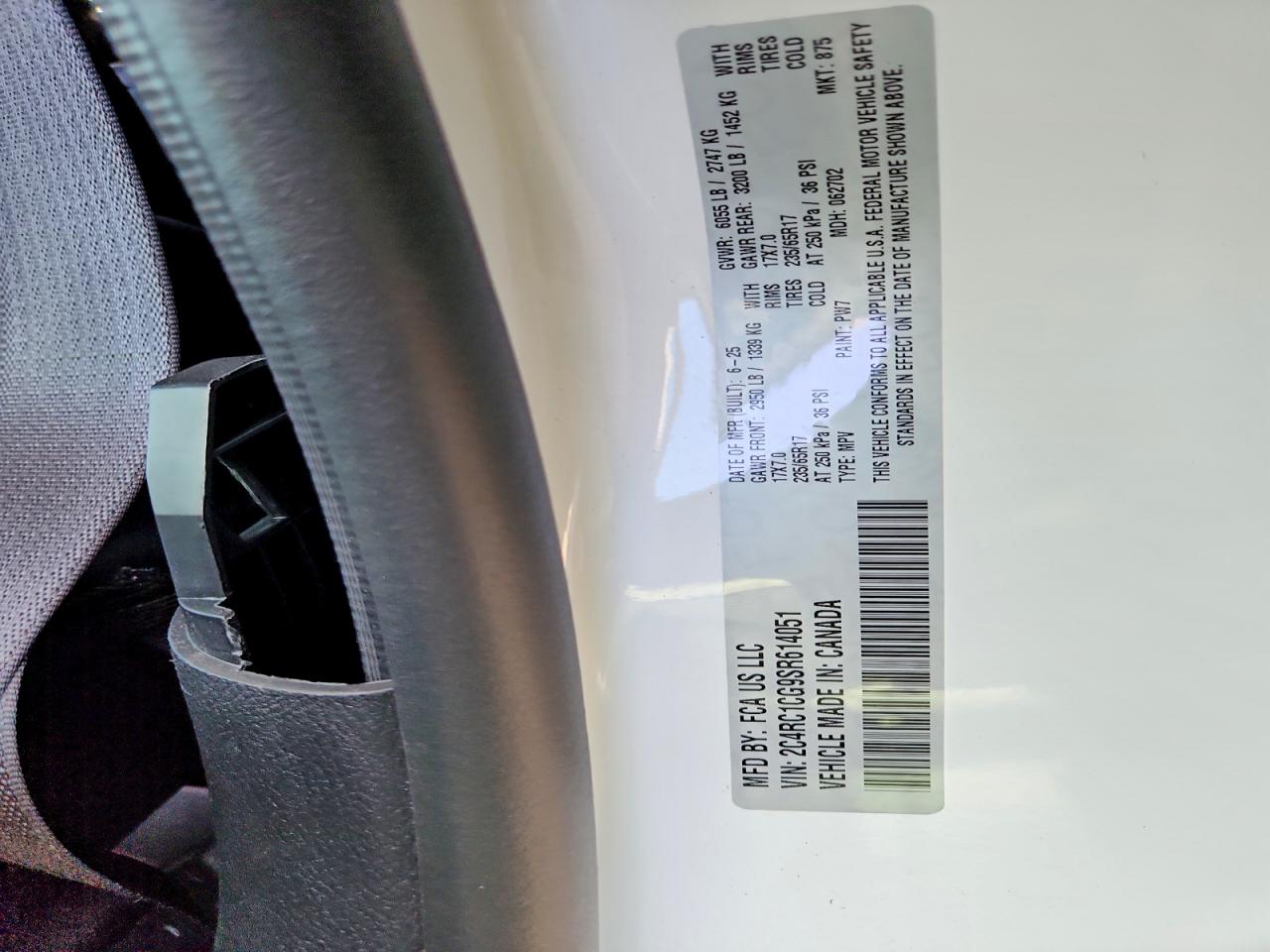 2025 Chrysler Voyager Lx White vin: 2C4RC1CG9SR614051