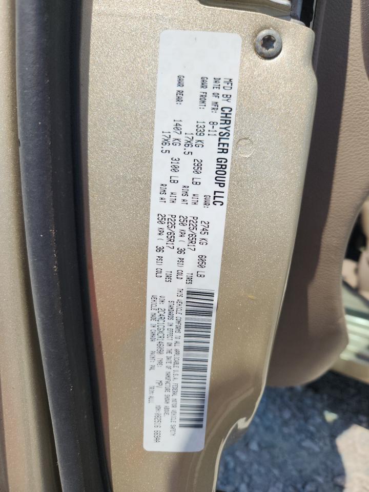 2012 Chrysler Town & Country Touring L Cream vin: 2C4RC1CGXCR146090