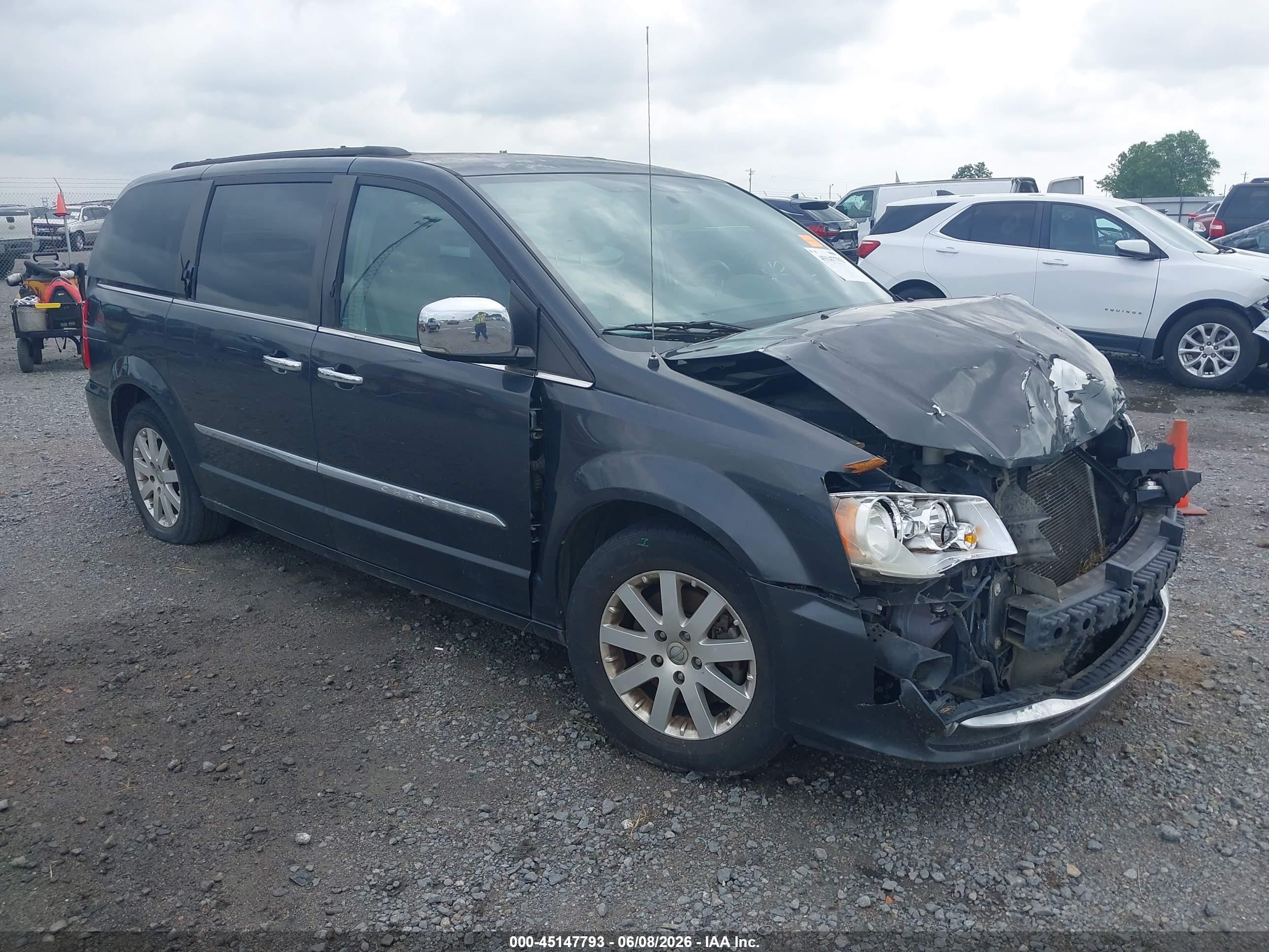 2012 Chrysler Town & Country Touring-l Серый vin: 2C4RC1CGXCR170700
