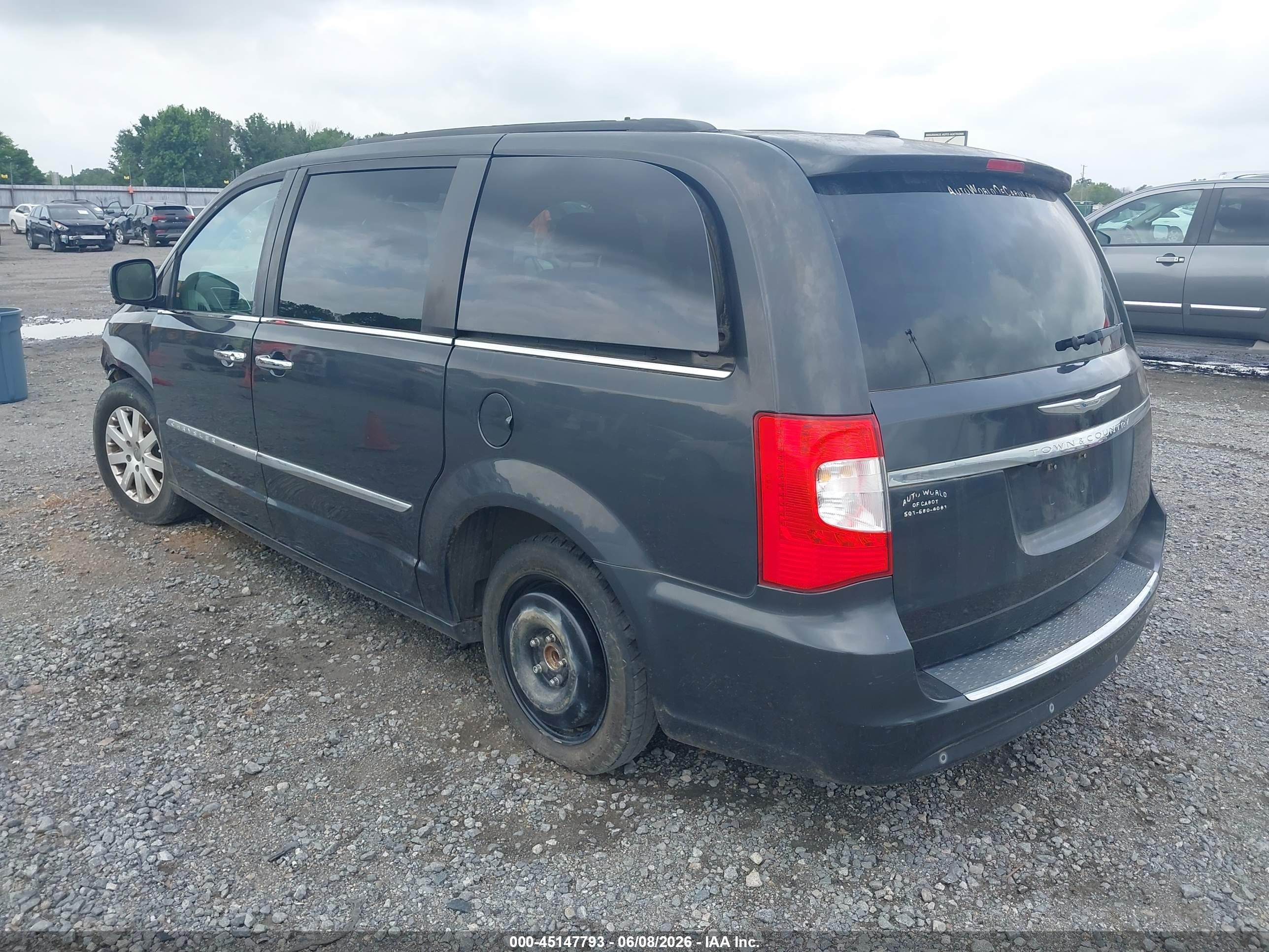 2012 Chrysler Town & Country Touring-l Gray vin: 2C4RC1CGXCR170700