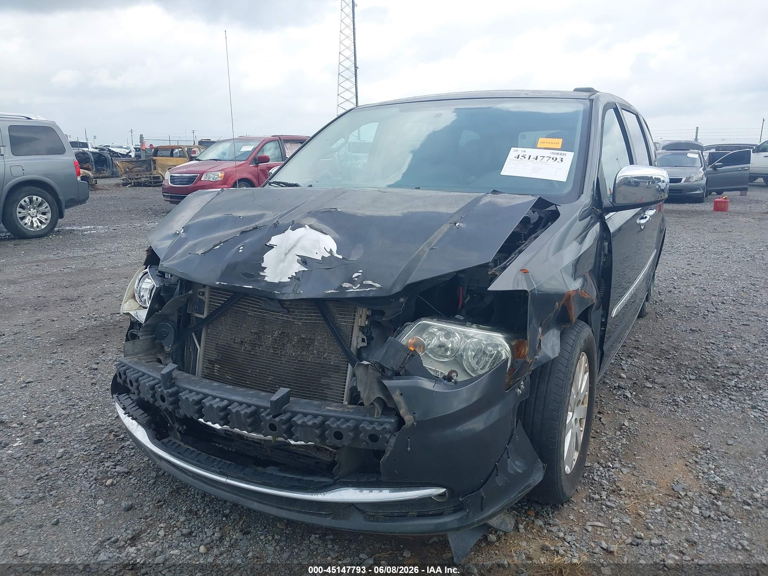 2012 Chrysler Town & Country Touring-l Gray vin: 2C4RC1CGXCR170700