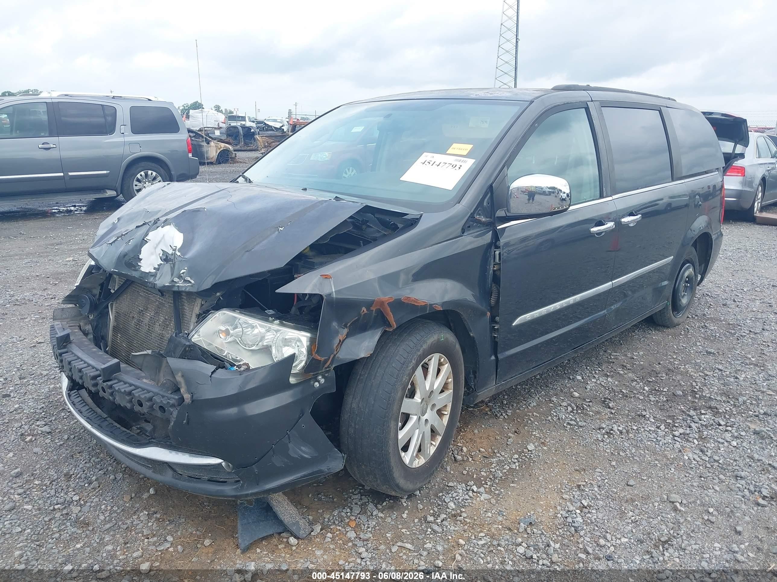 2012 Chrysler Town & Country Touring-l Gray vin: 2C4RC1CGXCR170700