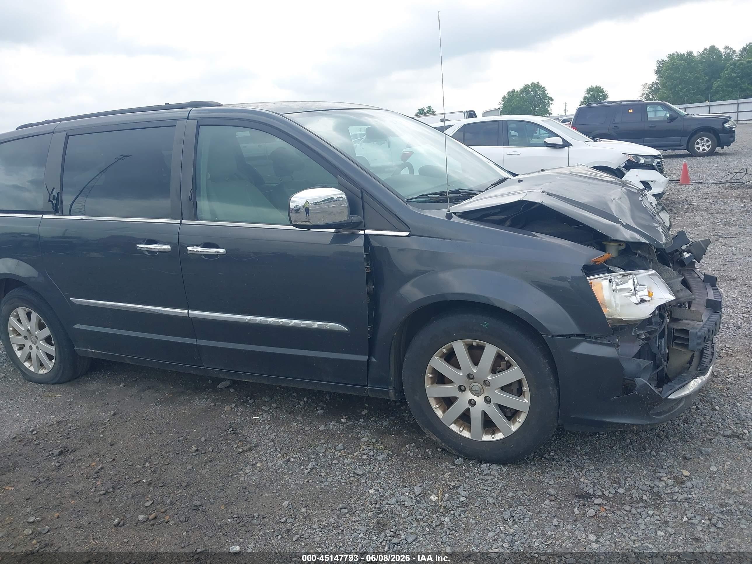2012 Chrysler Town & Country Touring-l Gray vin: 2C4RC1CGXCR170700
