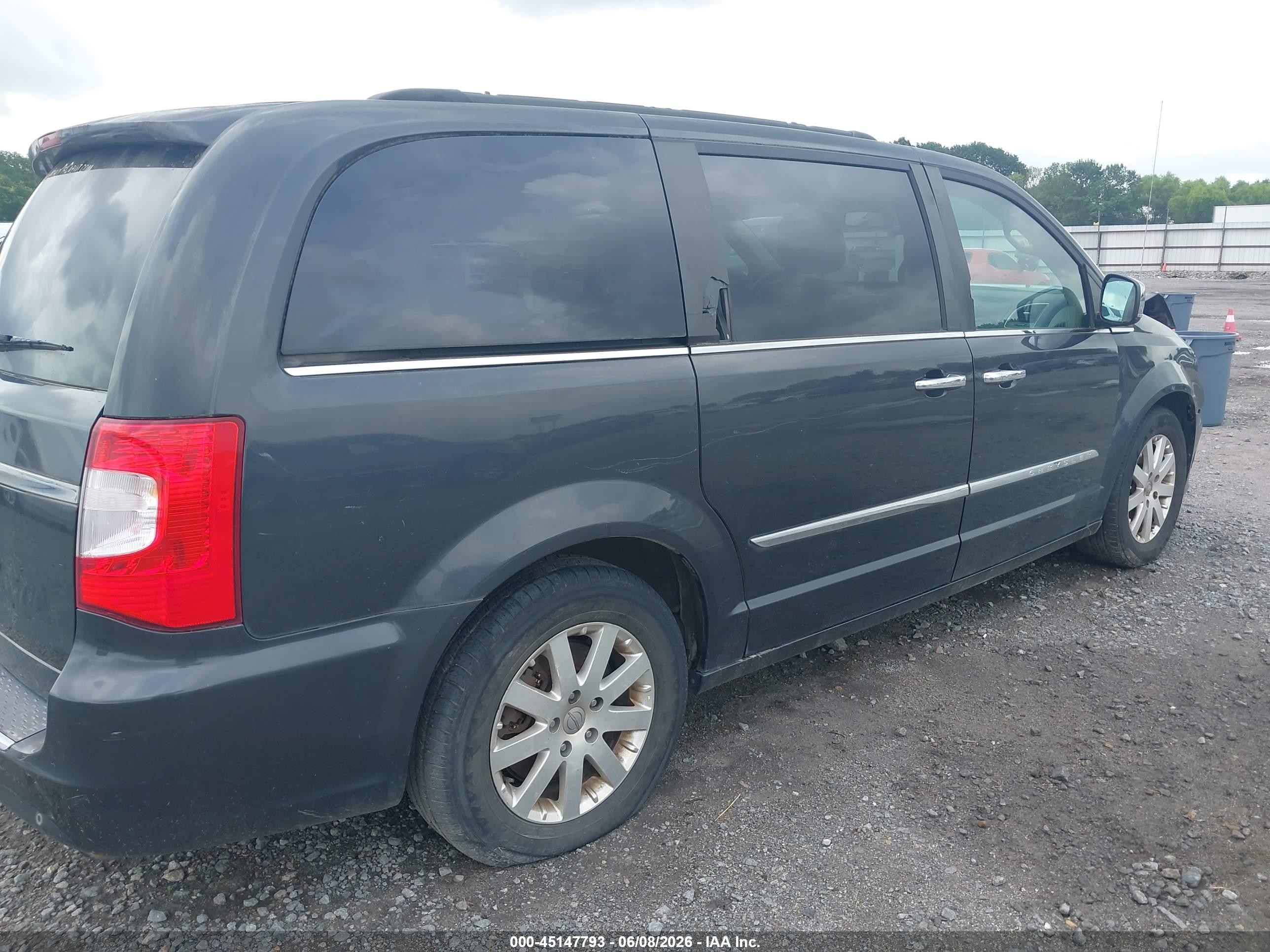 2012 Chrysler Town & Country Touring-l Gray vin: 2C4RC1CGXCR170700
