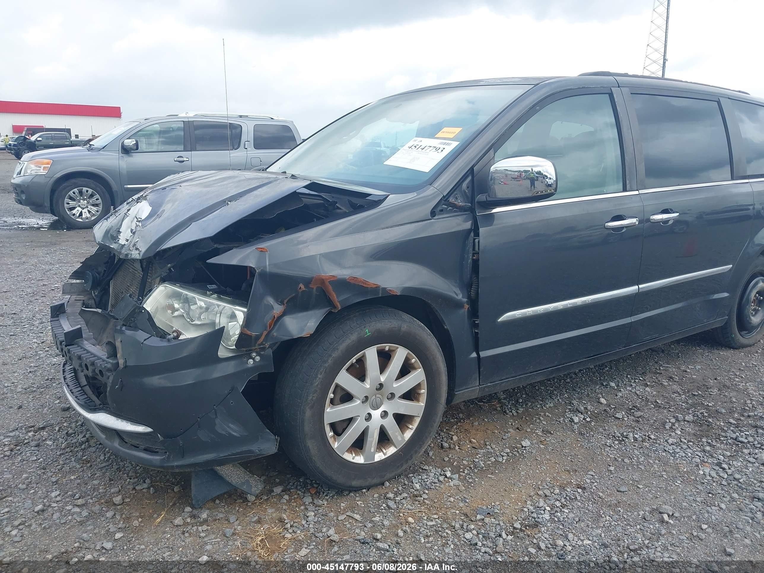 2012 Chrysler Town & Country Touring-l Gray vin: 2C4RC1CGXCR170700