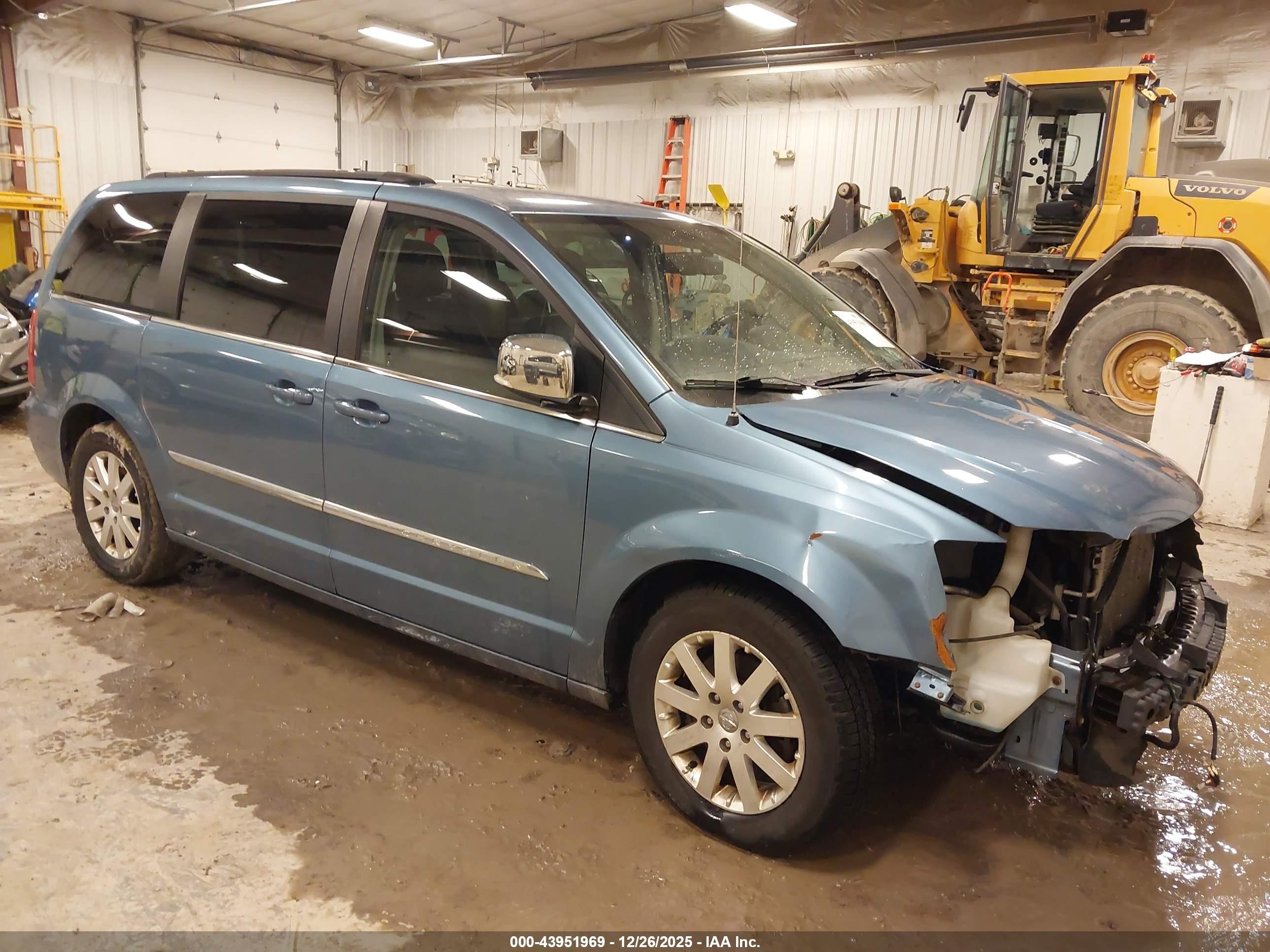 2012 Chrysler Town & Country Touring-l Синий vin: 2C4RC1CGXCR181616