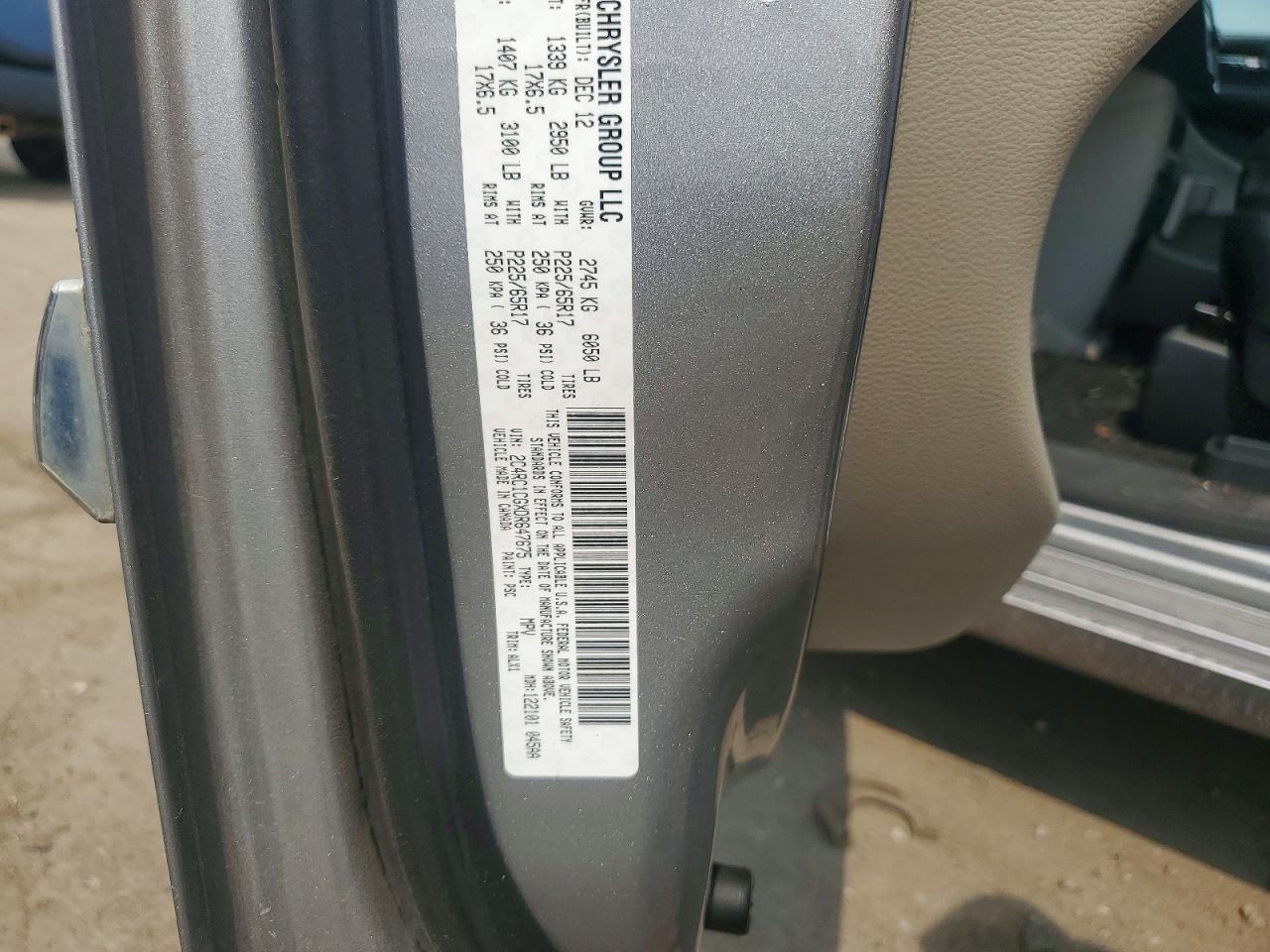 2013 Chrysler Town & Country Touring L Silver vin: 2C4RC1CGXDR647675