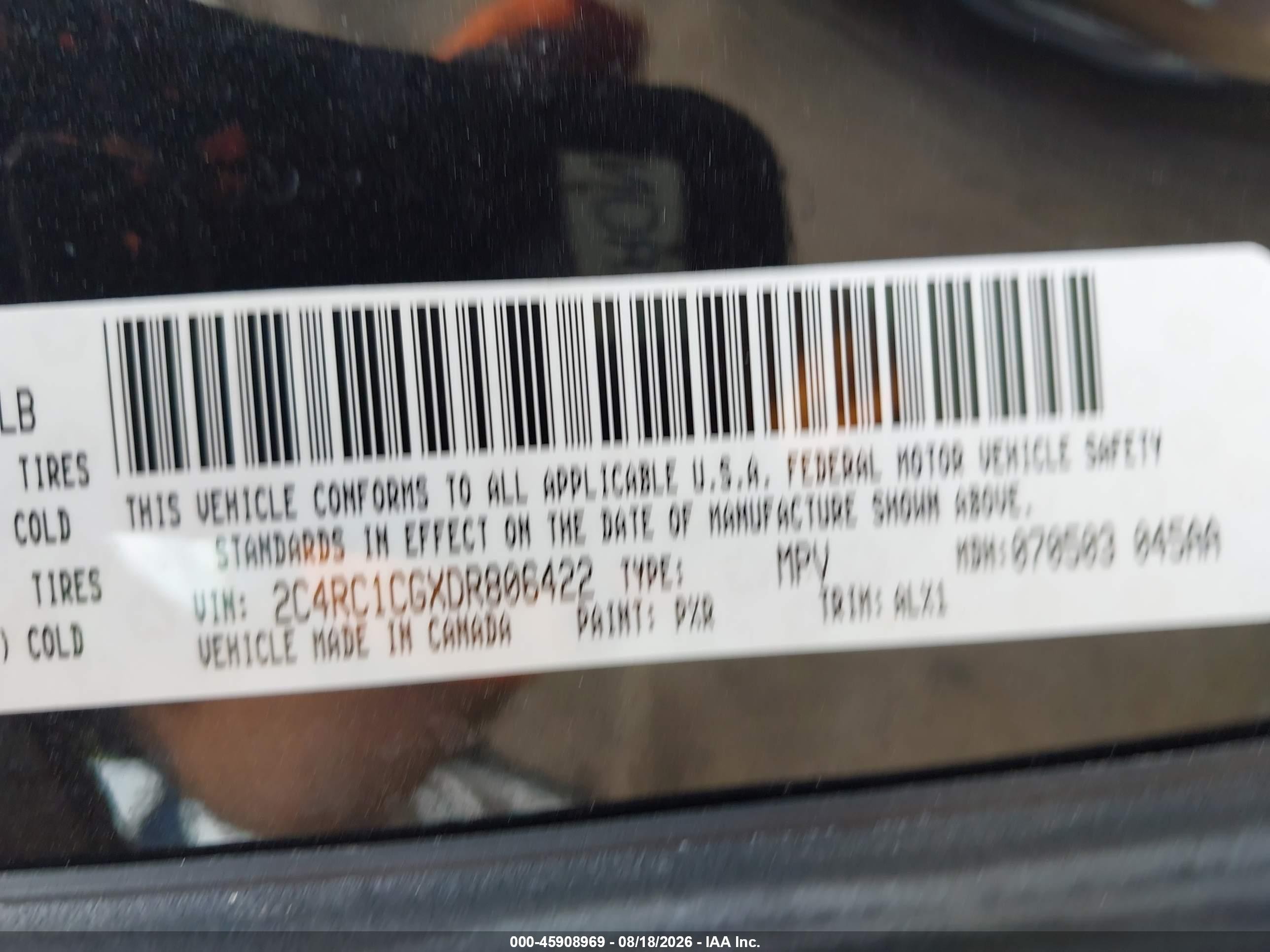 2013 Chrysler Town & Country Touring-l Black vin: 2C4RC1CGXDR806422