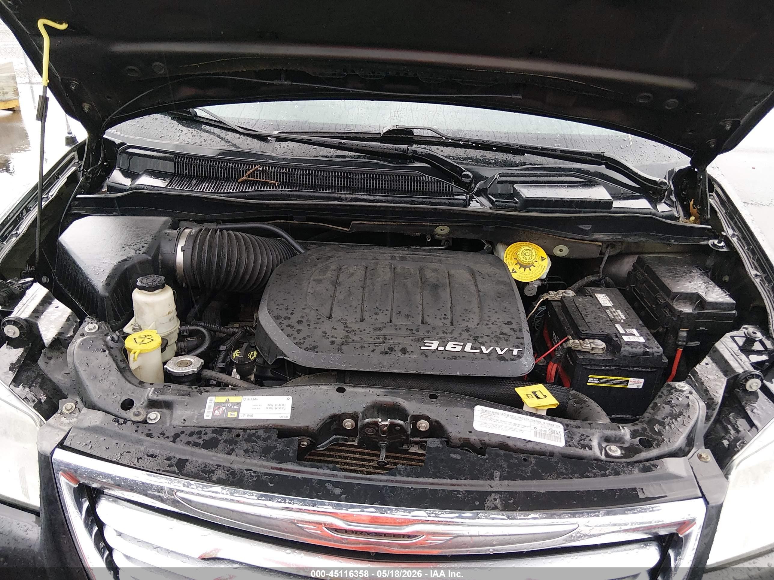 2014 Chrysler Town & Country Touring-l Black vin: 2C4RC1CGXER235161