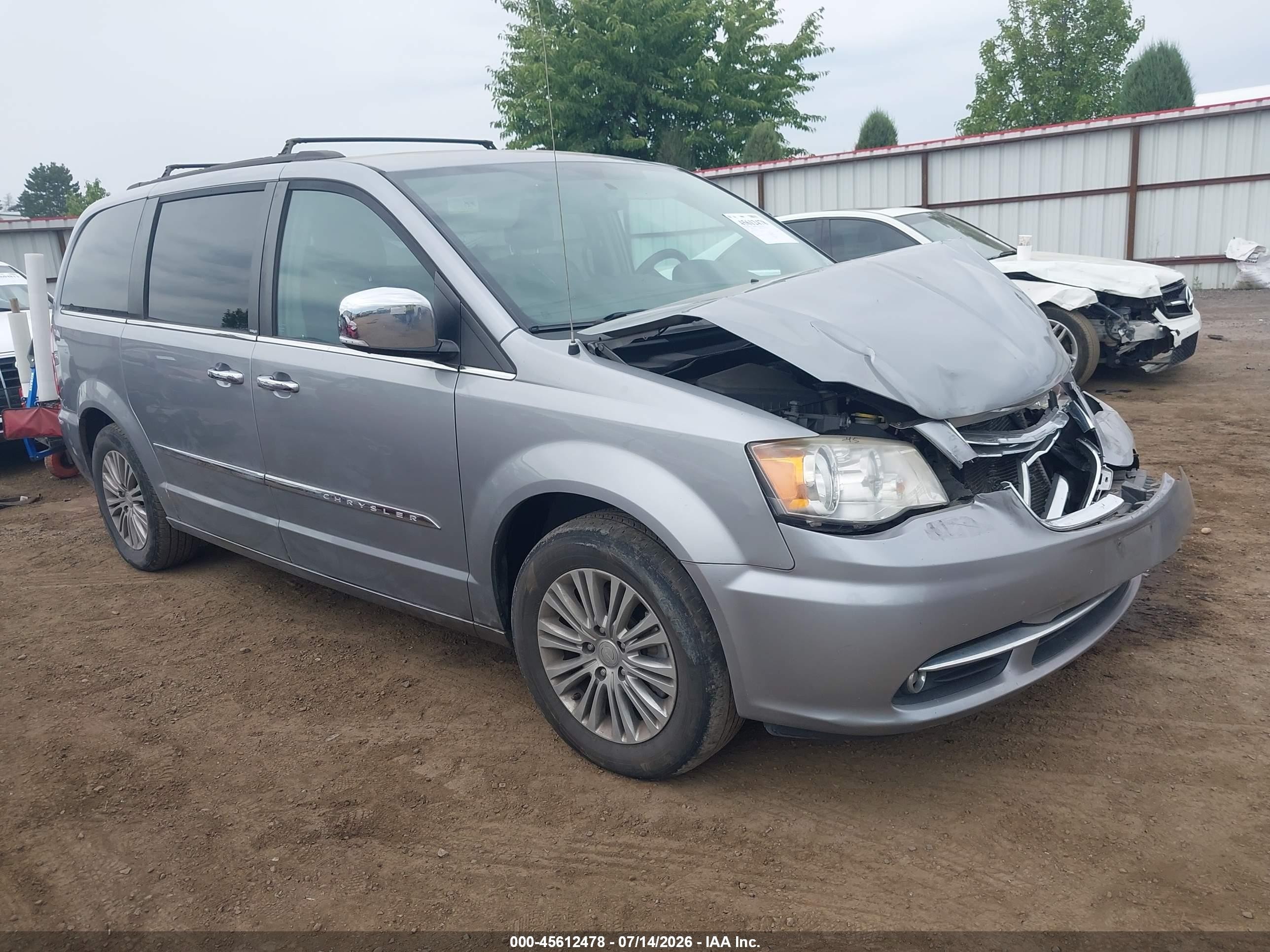 2014 Chrysler Town & Country Touring-l Silver vin: 2C4RC1CGXER307430