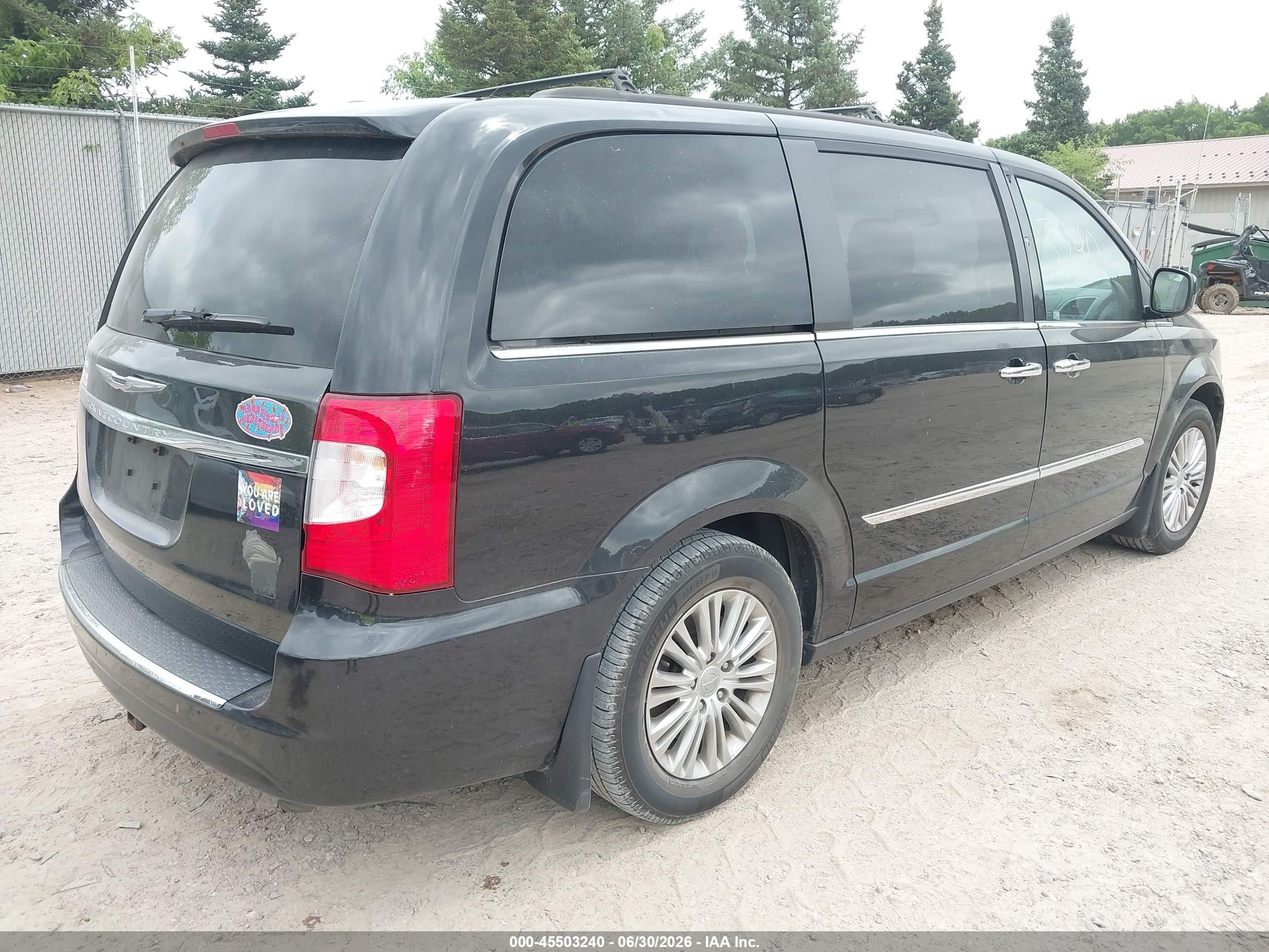 2015 Chrysler Town & Country Touring-l Black vin: 2C4RC1CGXFR705822